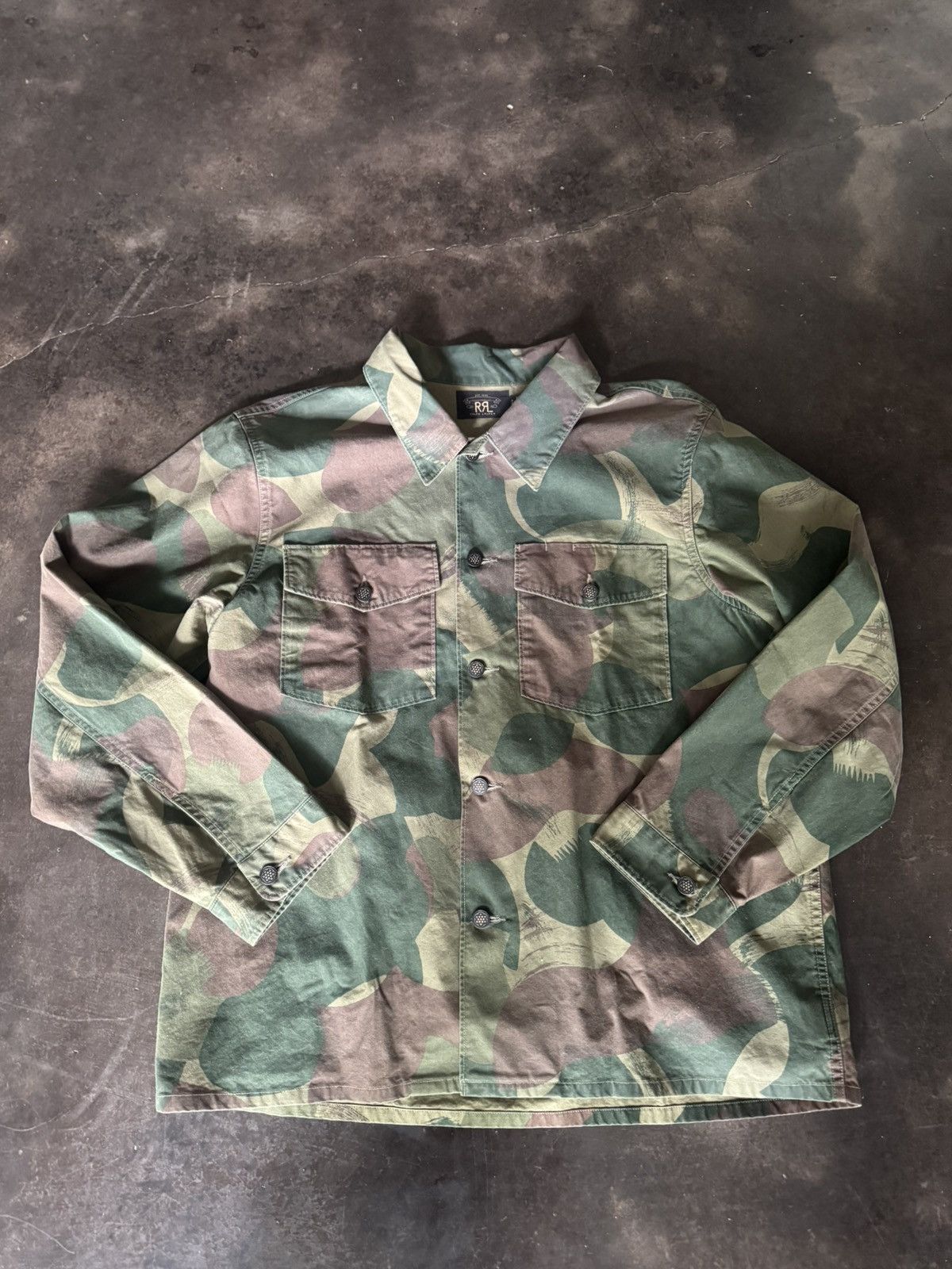 RRL Ralph Lauren RRL Ralph Lauren Camo Button-Up Shirt Size US XL / EU 56 / 4 - 1 Thumbnail