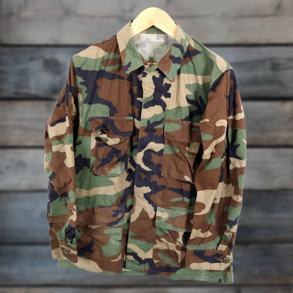 American Apparel Military Jacket Men’s Medium Woodland Camo Camouflage Army Hot Weather Jacket Size US M / EU 48-50 / 2 - 1 Thumbnail
