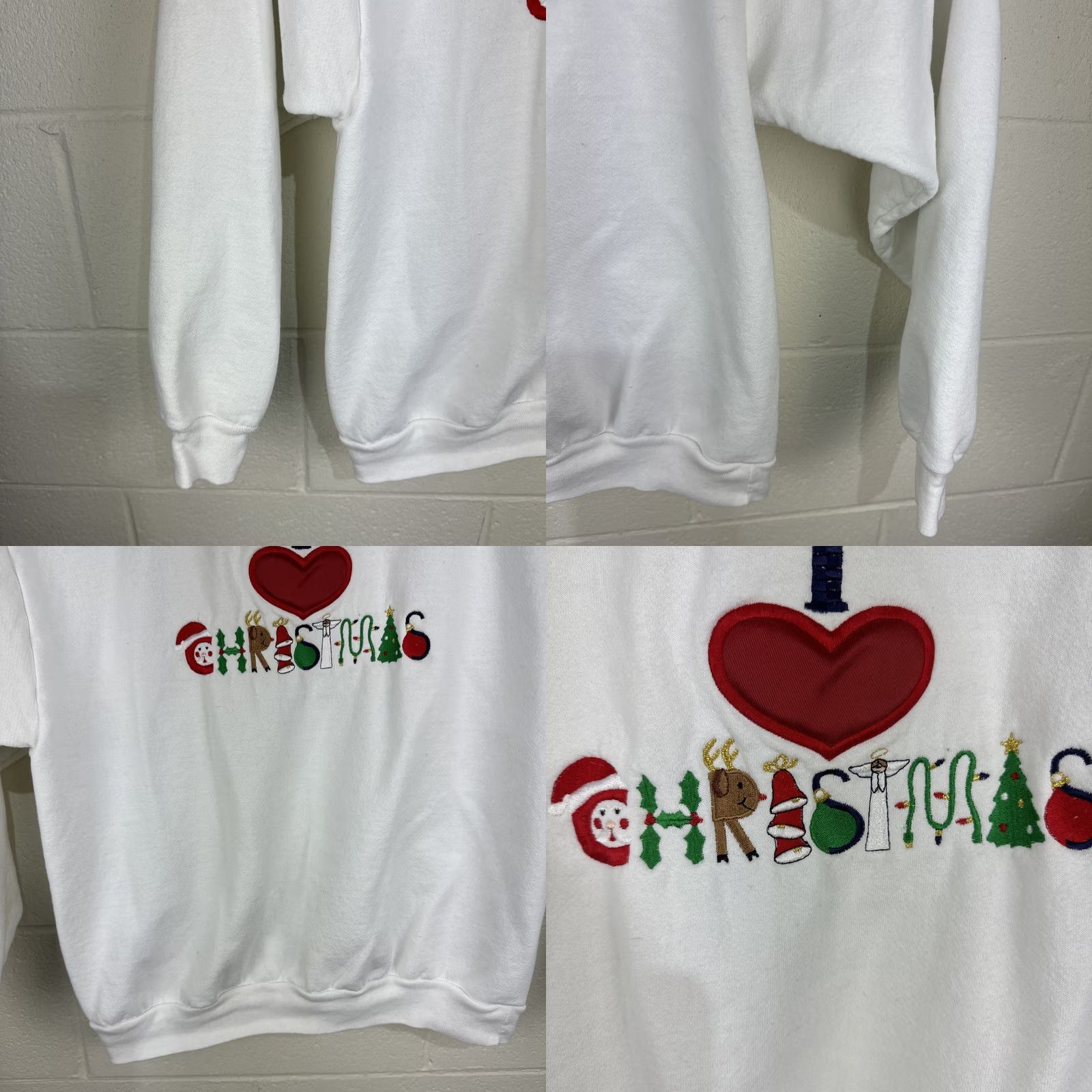 Vintage Vintage MC Sportswear Womens Embroidered I Love Christmas Sweatshirt Large Pullover Size L / US 10 / IT 46 - 8 Thumbnail