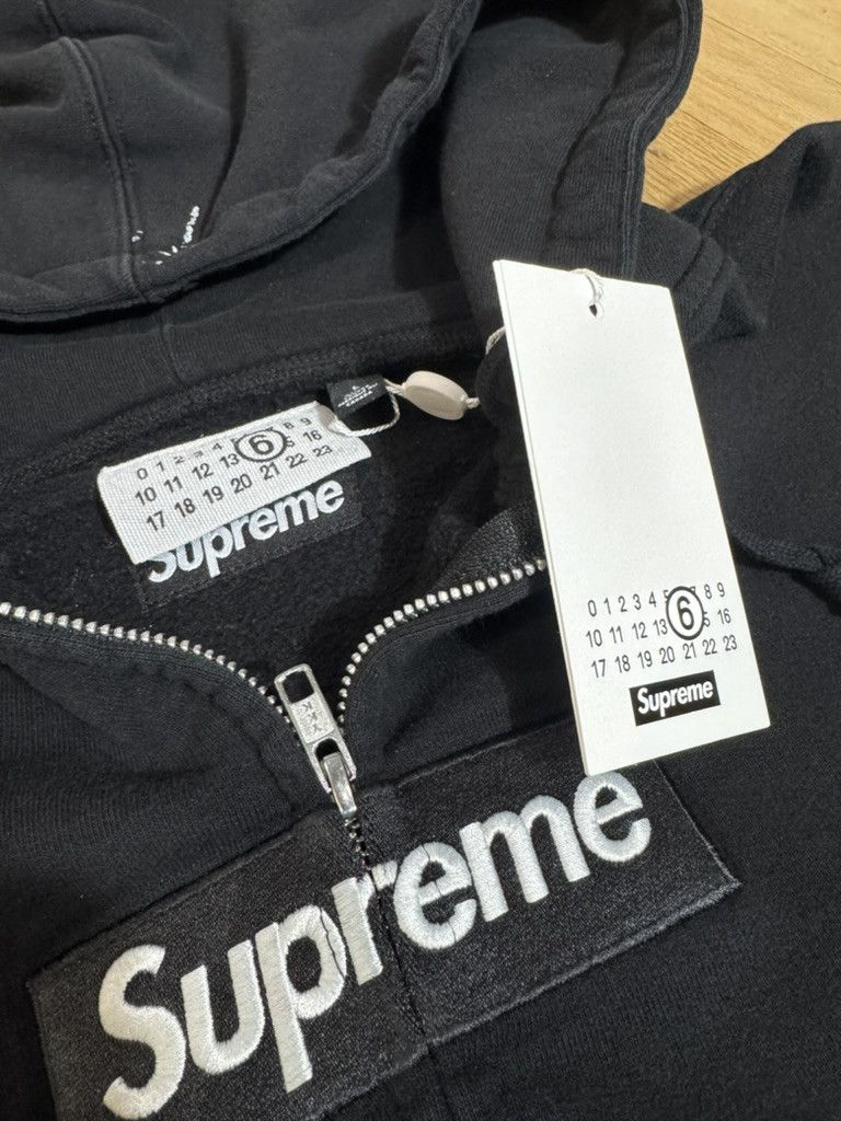 Supreme Supreme Maison Margiela Box Logo Zip Up Hoodie Black Size US L / EU 52-54 / 3 - 2 Thumbnail