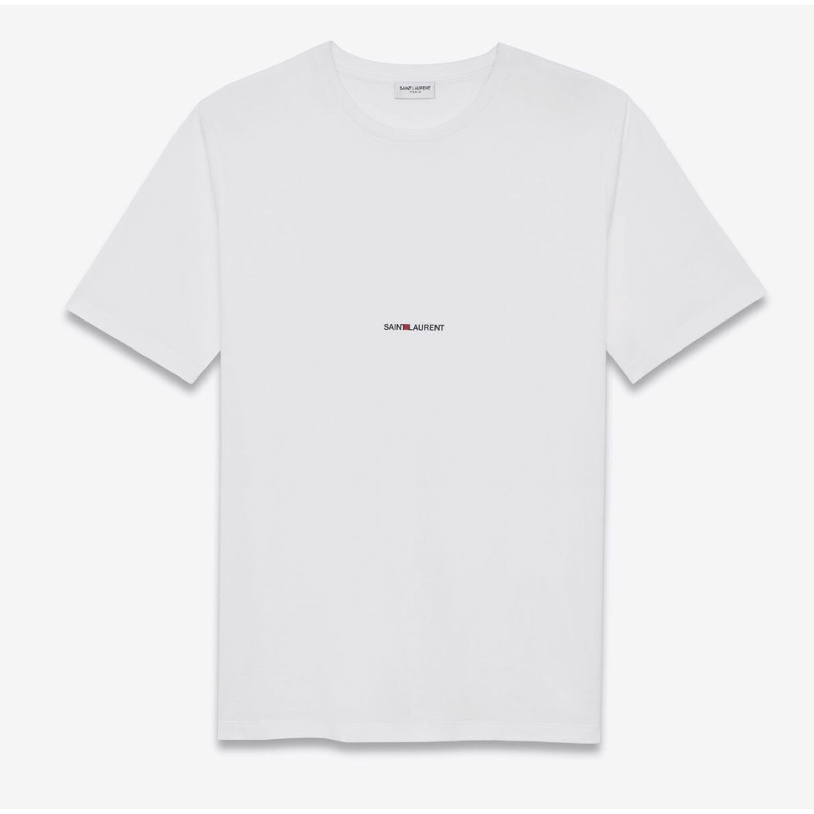 image of Saint Laurent Paris Saint Laurent Rive Gauche Short Sleeve Tee White, Men's (Size Small)