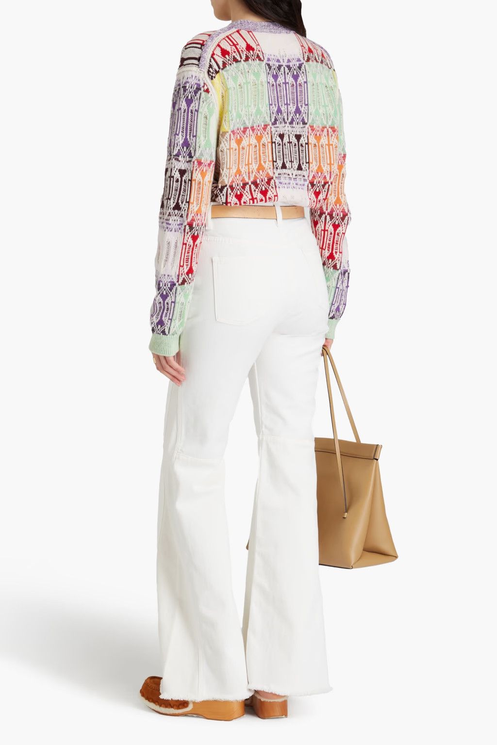 Chloe o1y0825 Denim Pant in White Size 29" - 3 Thumbnail