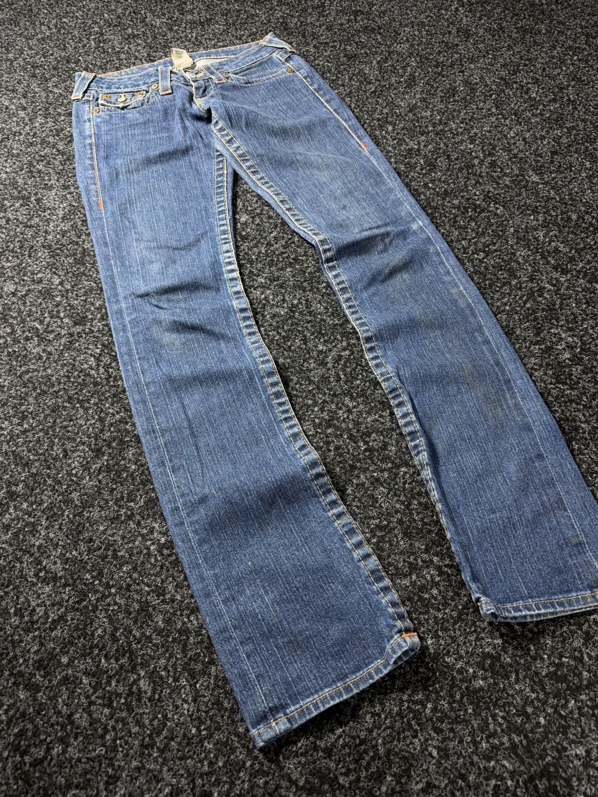 True Religion 00s True Religion USA Dirty Distressed Y2K Bootcut Jeans USA Size 25" / US 0 / IT 36 - 2 Thumbnail