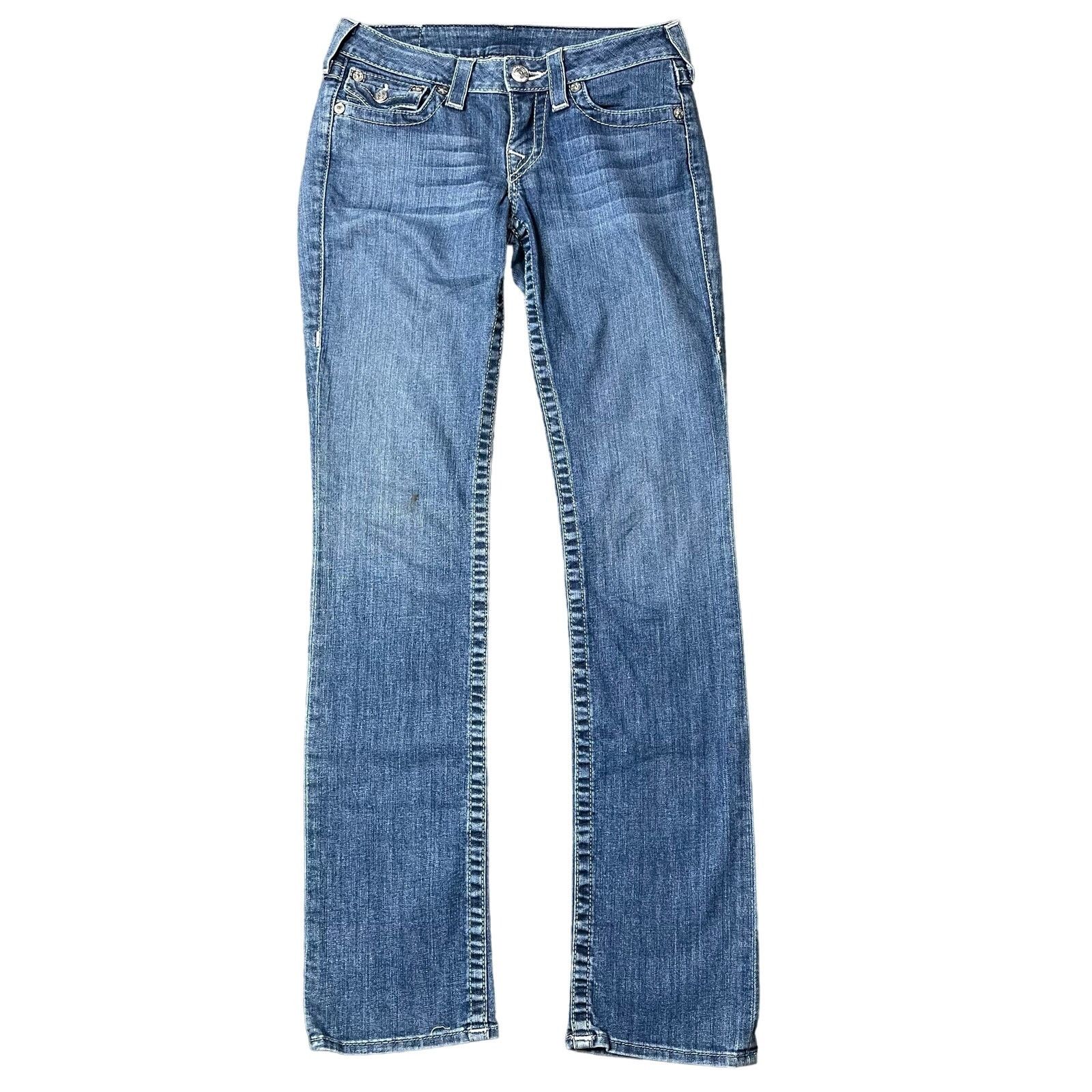 True Religion True Religion Straight Leg Jeans Size 27" / US 4 / IT 40 - 1 Thumbnail