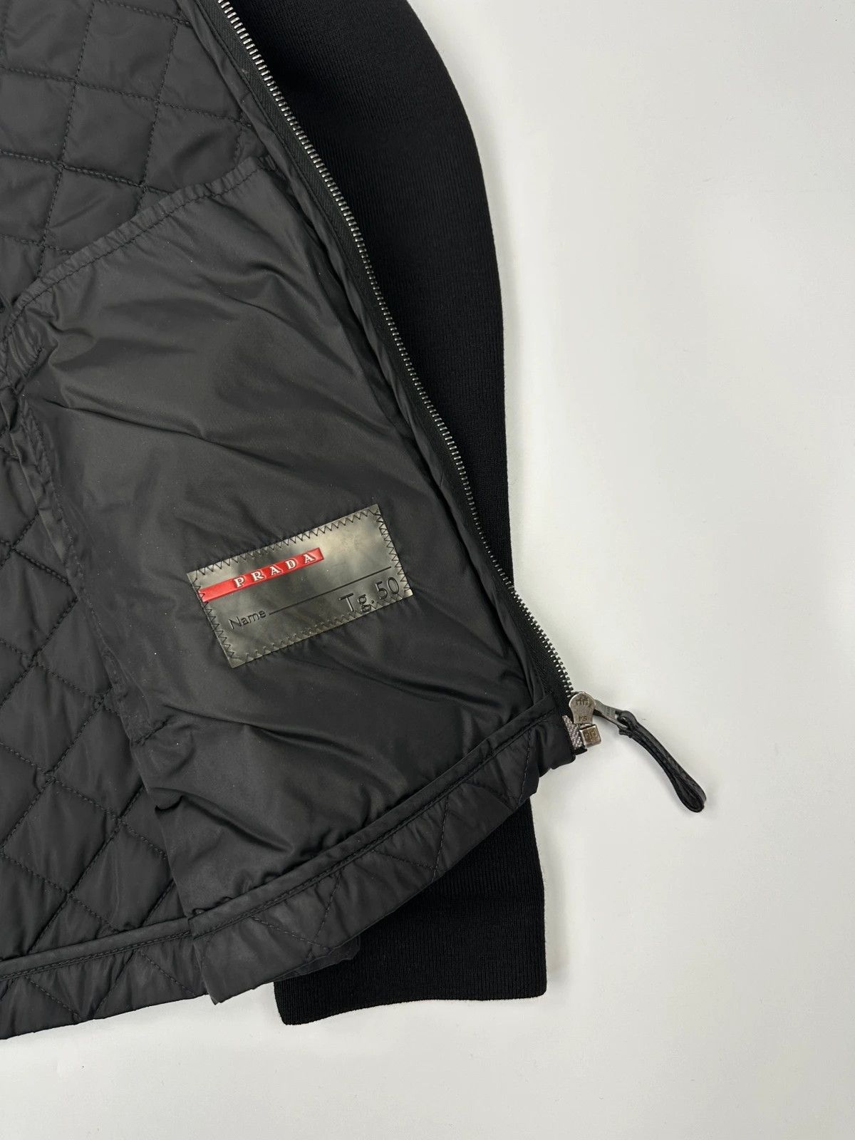 Prada Prada Sport FW01-05 Black Hybrid Wool & Nylon Padded Jacket Size US M / EU 48-50 / 2 - 10 Thumbnail