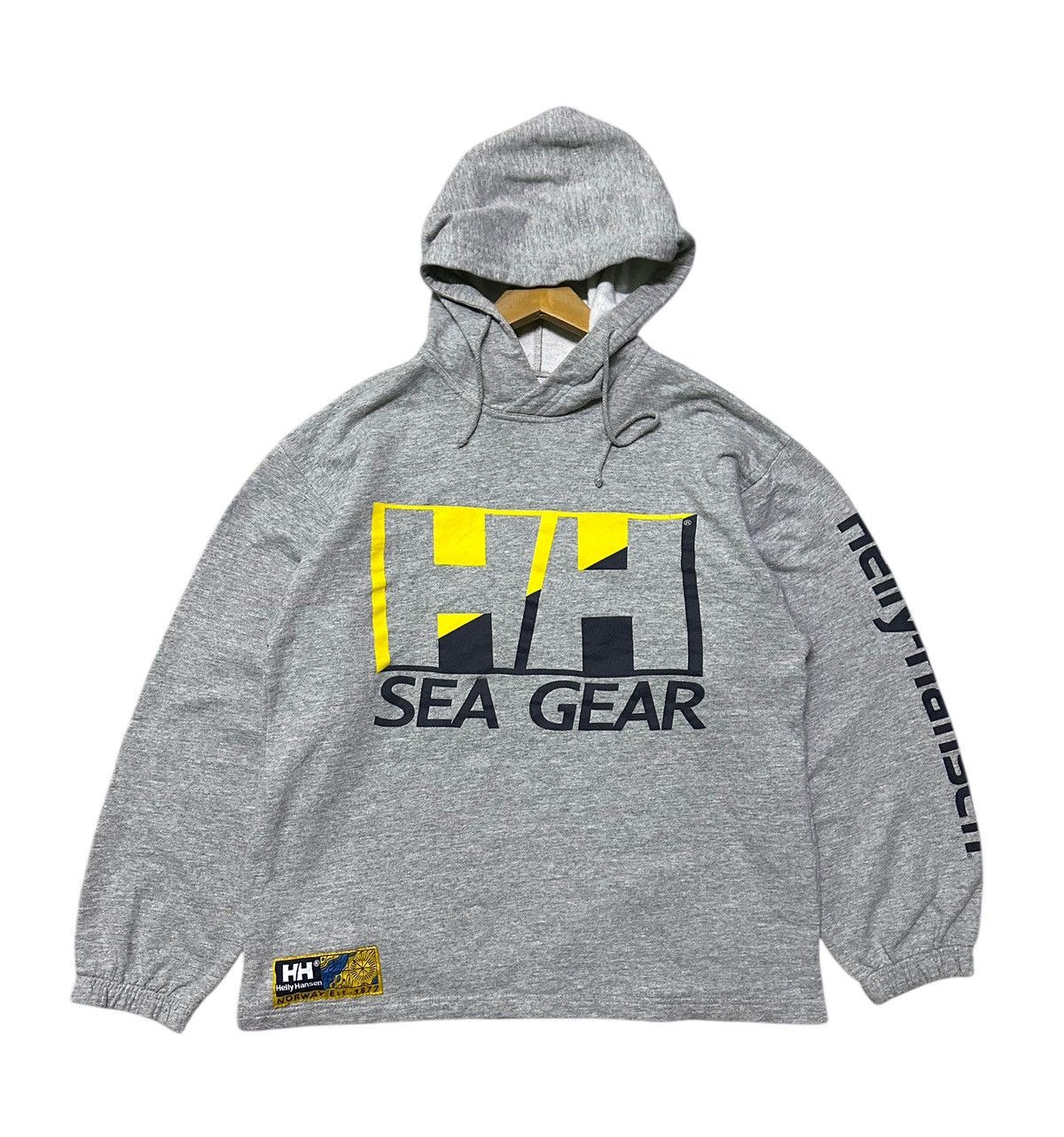 Helly Hansen vintage 1990s Helly Hansen Sea Gear grey hoodie Size US M / EU 48-50 / 2 - 1 Thumbnail