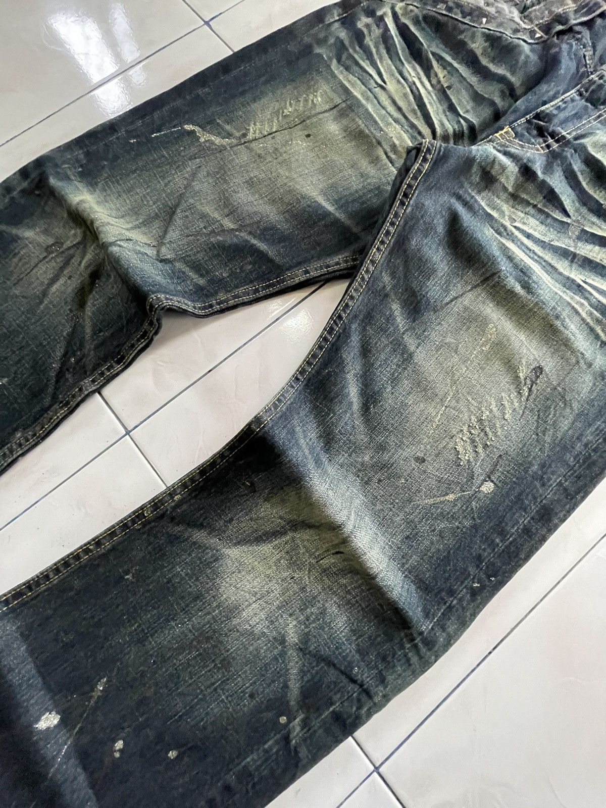 If Six Was Nine Shredded Studded Distressed Painter Japanese Brand Jeans Size US 32 / EU 48 - 7 Thumbnail
