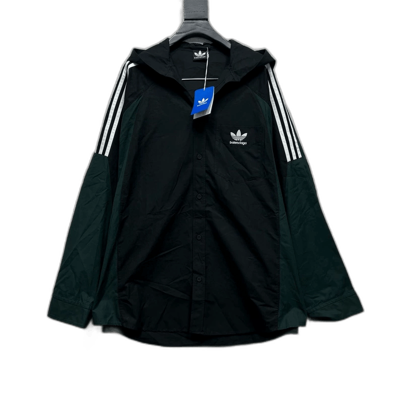 Balenciaga Balenciaga Adidas Collaboration Hooded Shirt Jacket Coat Size US M / EU 48-50 / 2 - 1 Thumbnail