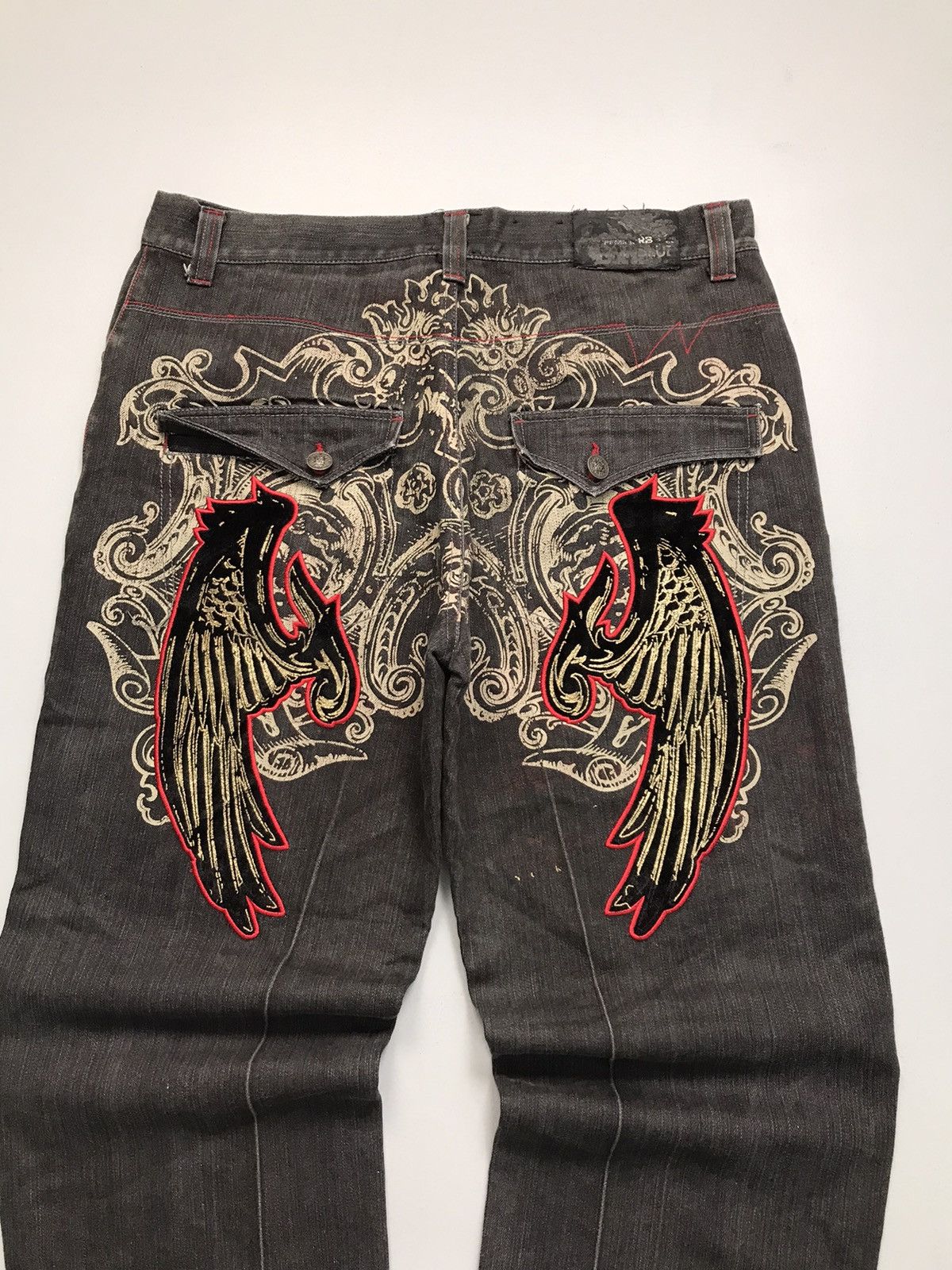 Designer Vintage rawblue patterns embroidered denim pant Size US 38 / EU 54 - 11 Thumbnail