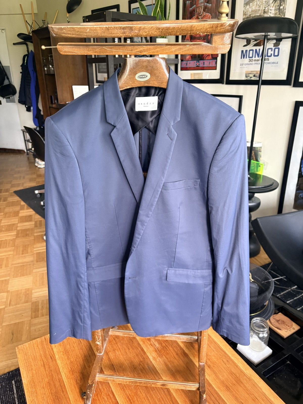 Sandro Sandro Dark Blue Blazer/Sportjacket Size 42R - 2 Thumbnail