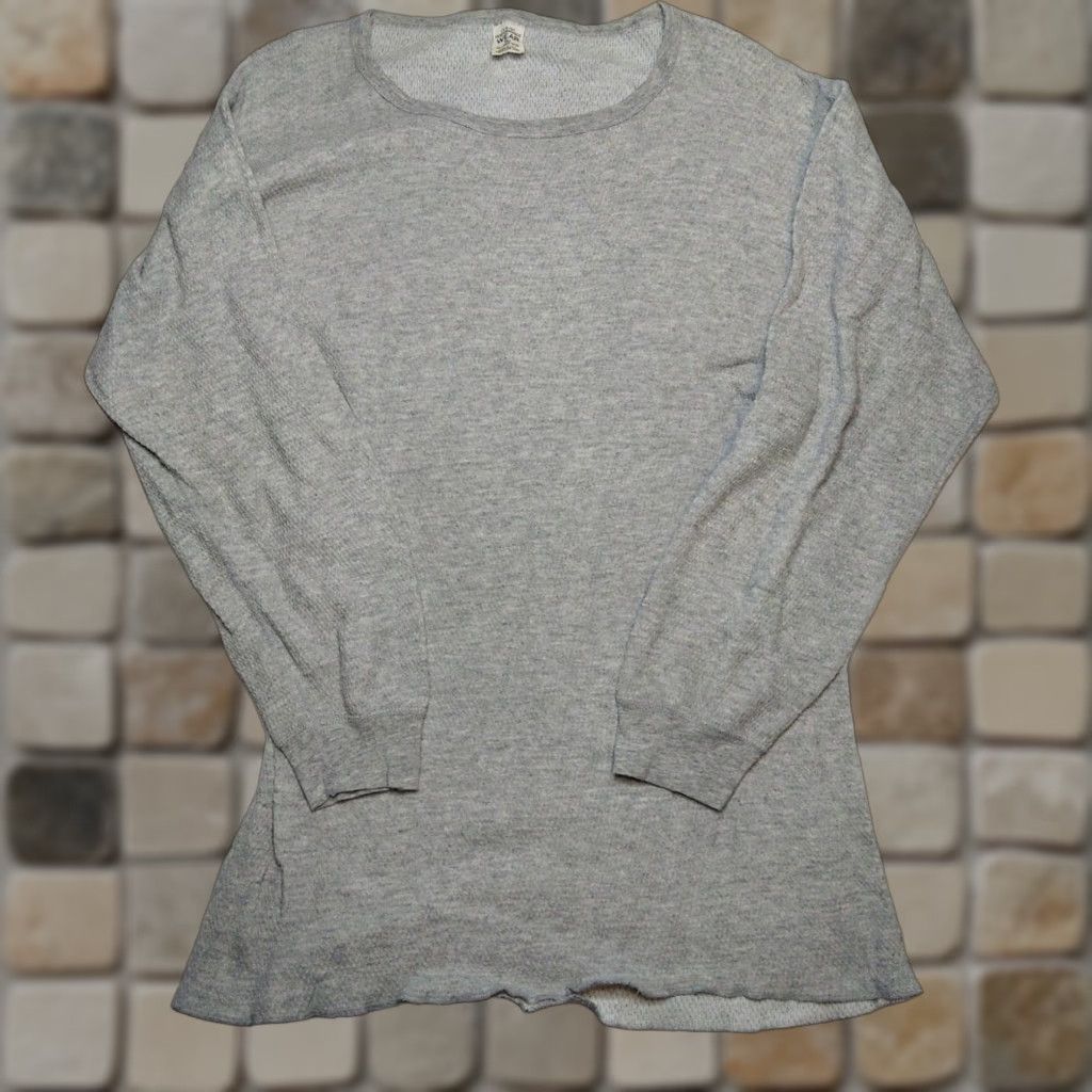 Vintage J.E. Morgan Vintage Thermal Long Johns Waffle Shirt 3XL Gray USA 90s Mens Long Sleeve Crew Neck Big & Tall Size US XXL / EU 58 / 5 - 1 Thumbnail