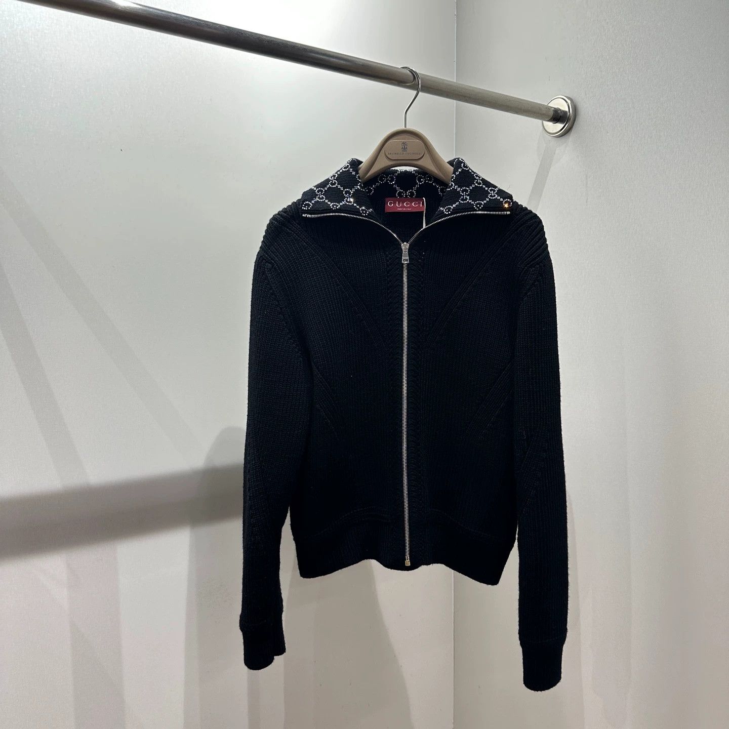 Gucci Gucci Crystal Double G Zipped Wool Jacket XS Size US XS / EU 42 / 0 - 1 Thumbnail