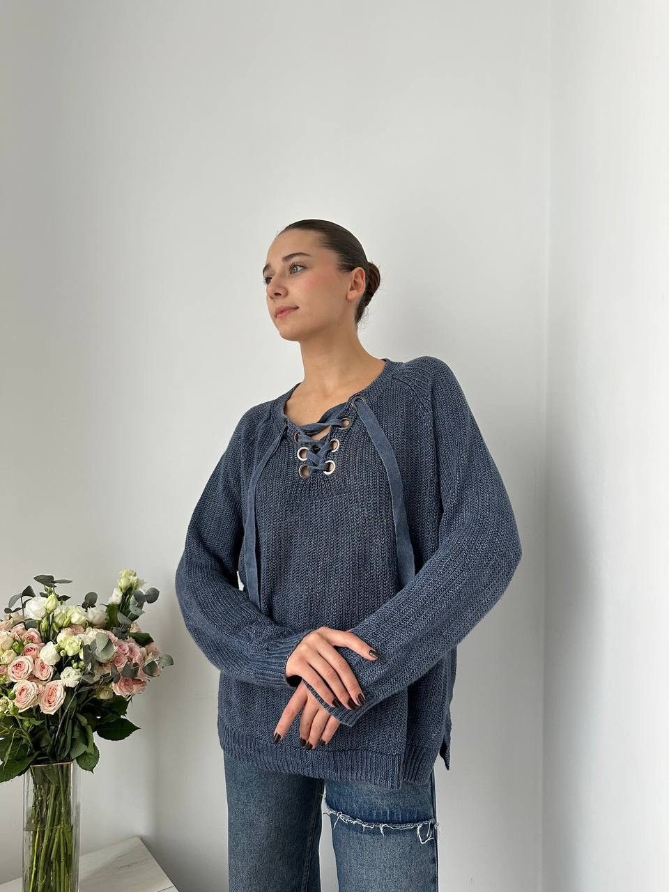 Polo Ralph Lauren × Vintage Vintage Polo Ralph Lauren Knit Blue Women’s Sweater Size XL / US 12-14 / IT 48-50 - 3 Thumbnail