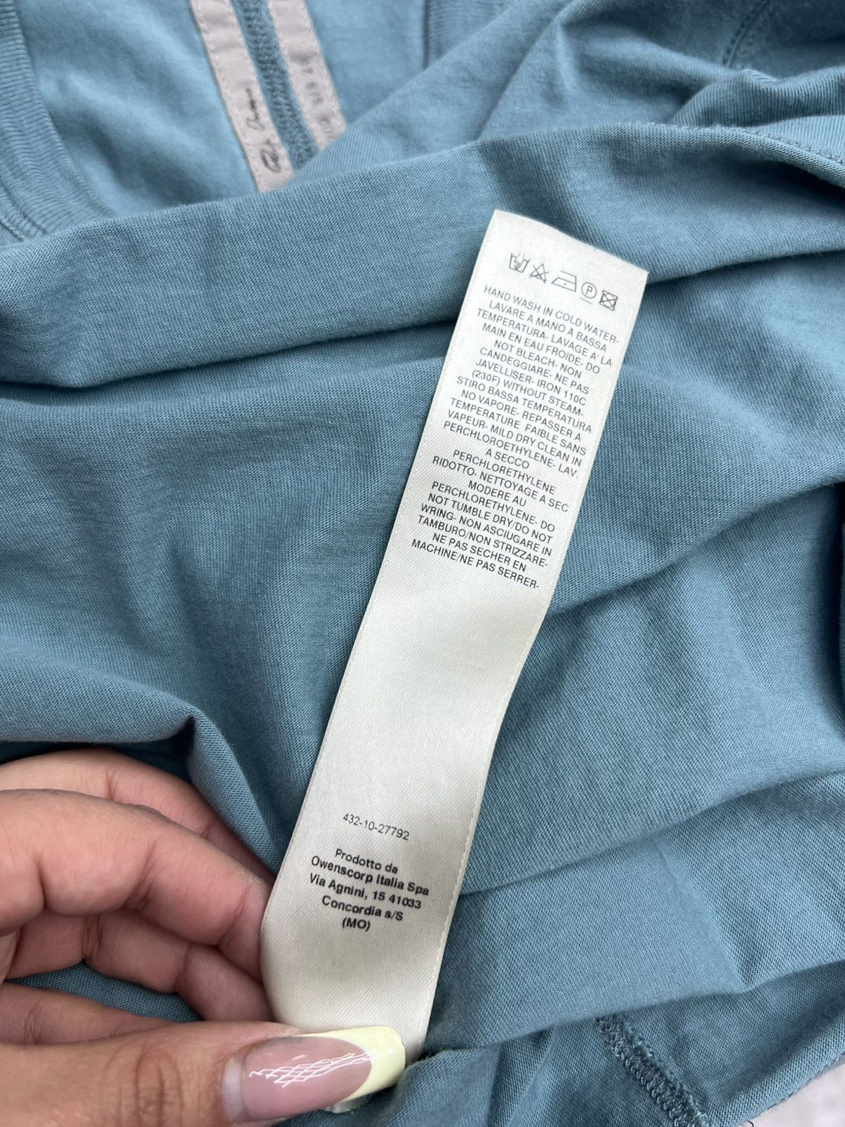 Rick Owens Rick Ownes Teal Tee Shirt Size US L / EU 52-54 / 3 - 8 Thumbnail
