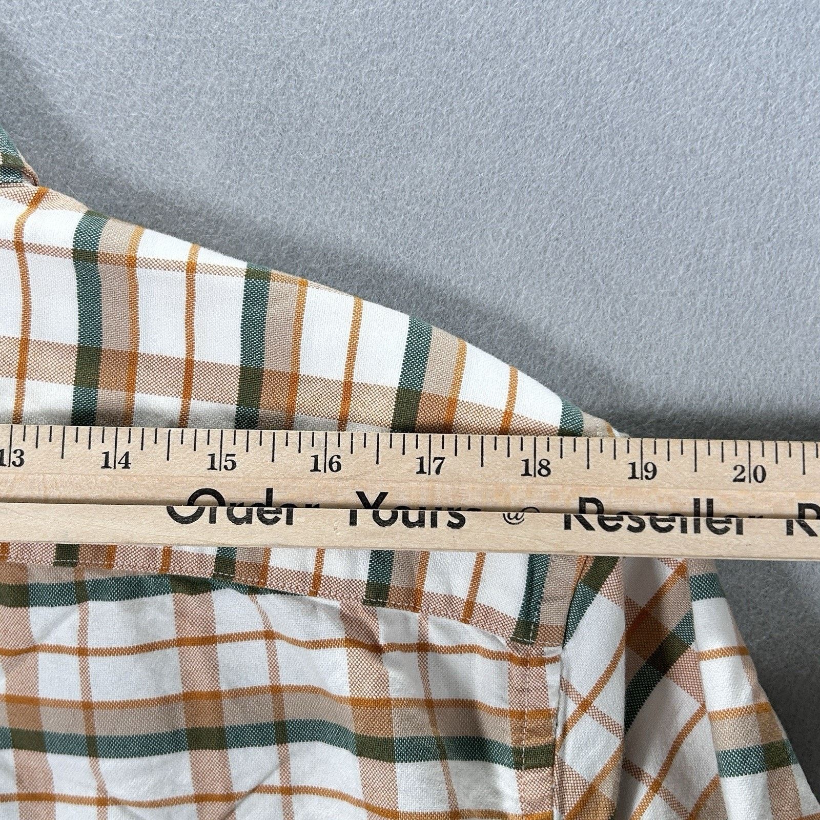J.Crew J Crew Slim Fit Oxford Long Sleeve Orange Green White Plaid Size US M / EU 48-50 / 2 - 9 Thumbnail