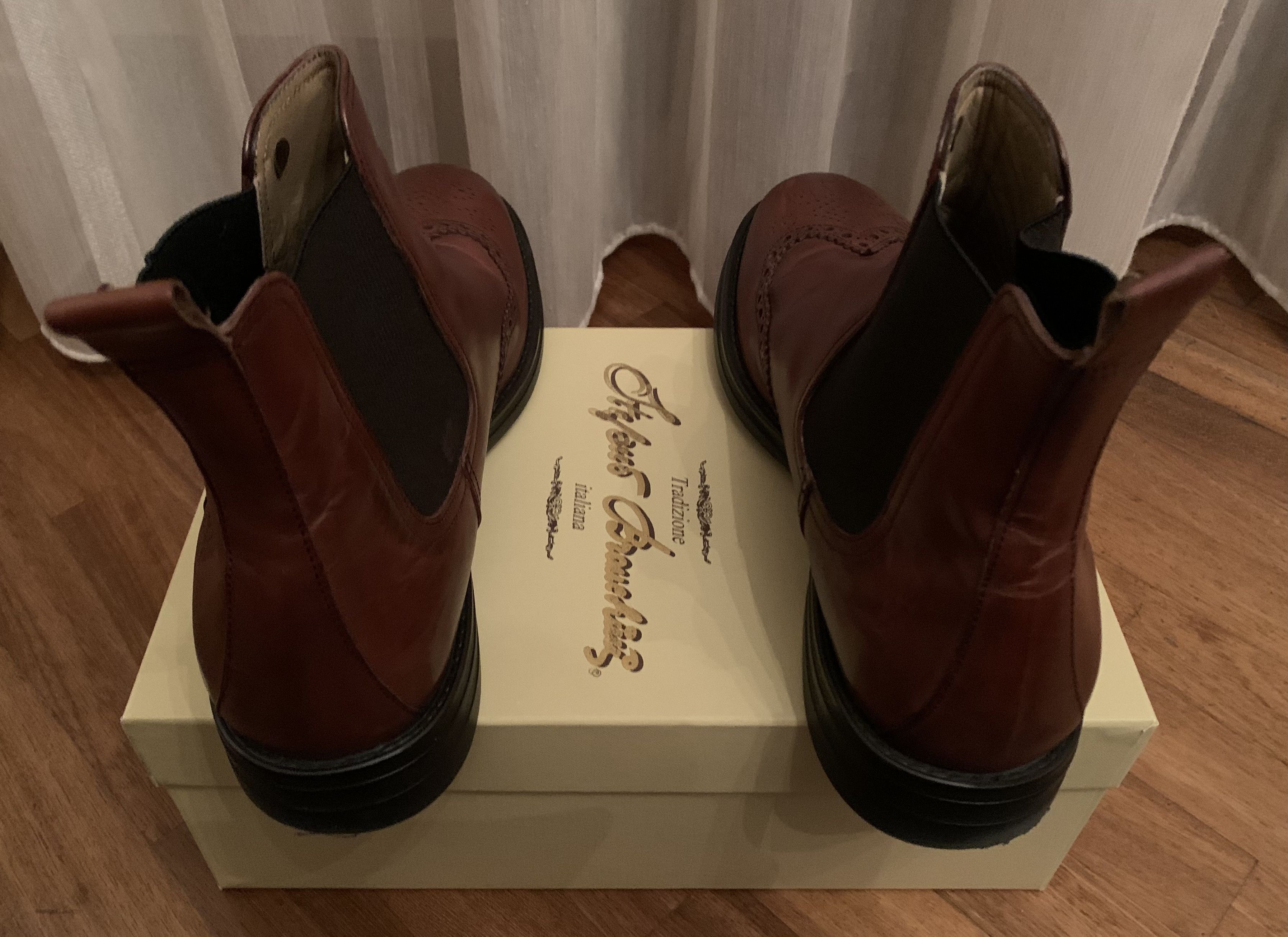 Other Stefano Branchini Men's Oxford Chelsea Boots (retail €480) Size US 11.5 / EU 44-45 - 4 Thumbnail