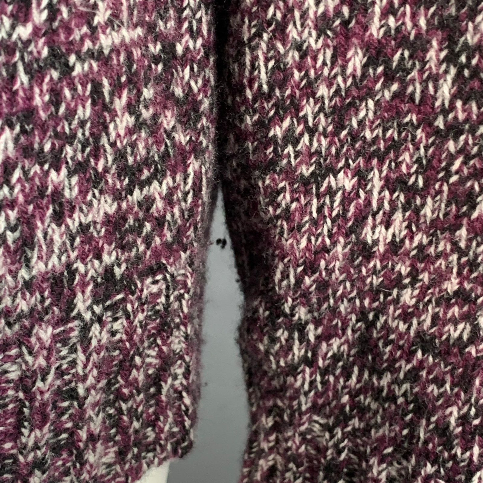 Jil Sander JIL SANDER Purple Black White Wool Melange Boxy Sweater Size XL / US 12-14 / IT 48-50 - 6 Thumbnail