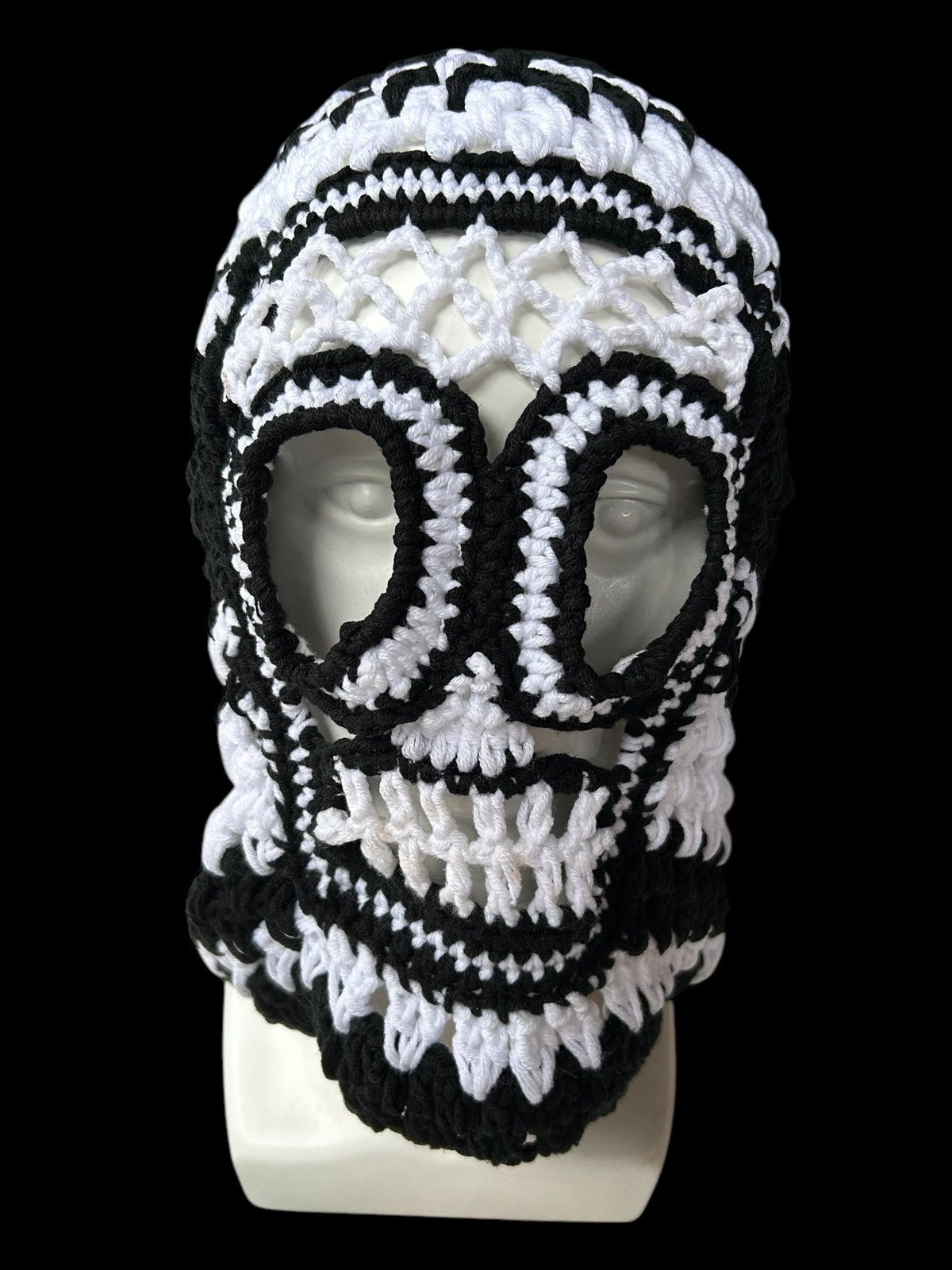 Japanese Brand × Kapital × Vintage Very Rare Crochet Knitted Handmade Balaclava Masked Size ONE SIZE - 3 Thumbnail