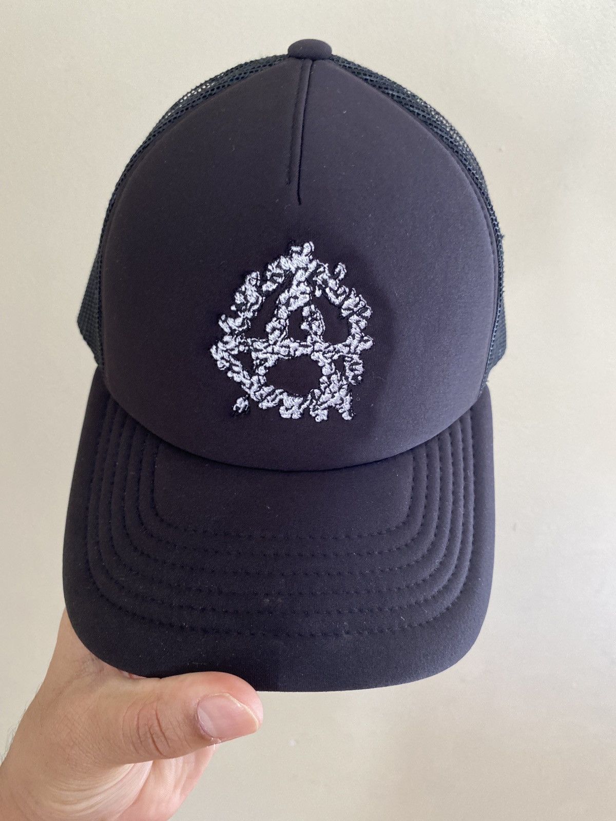 image of Denim Tears Trucker Cap Hat Mesh in Black, Men's