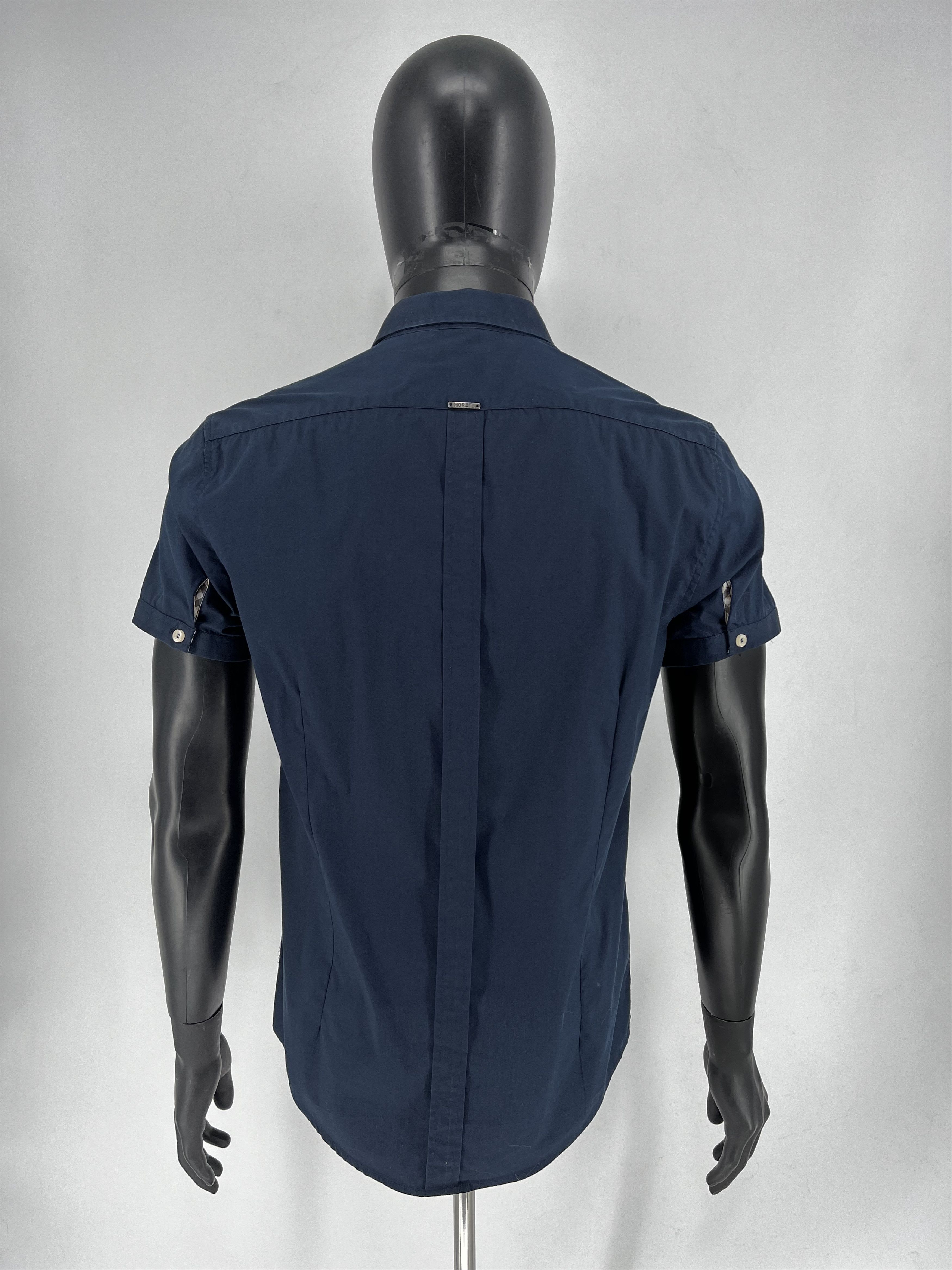 Antony Morato MENS ANTONY MORATO Slim Navy Black Button Casual Dress Shirt Size US M / EU 48-50 / 2 - 7 Thumbnail
