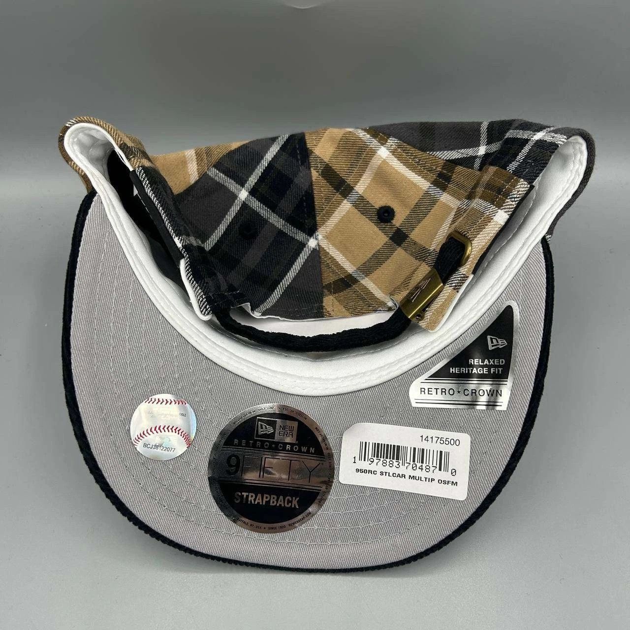 New Era St. Louis Cardinals MLB Hat Men Plaid Corduroy Strap Back Size ONE SIZE - 8 Thumbnail
