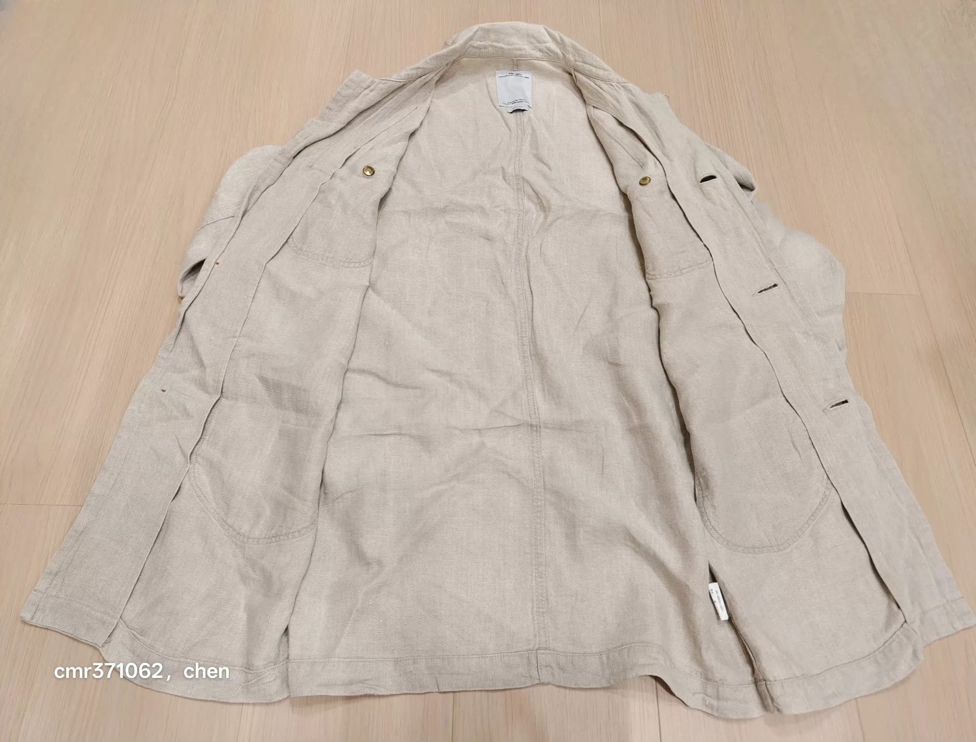 Visvim VISVIM LCC SHOP COAT Beige 0 Herringbone Linen Muddy Size US XS / EU 42 / 0 - 7 Thumbnail