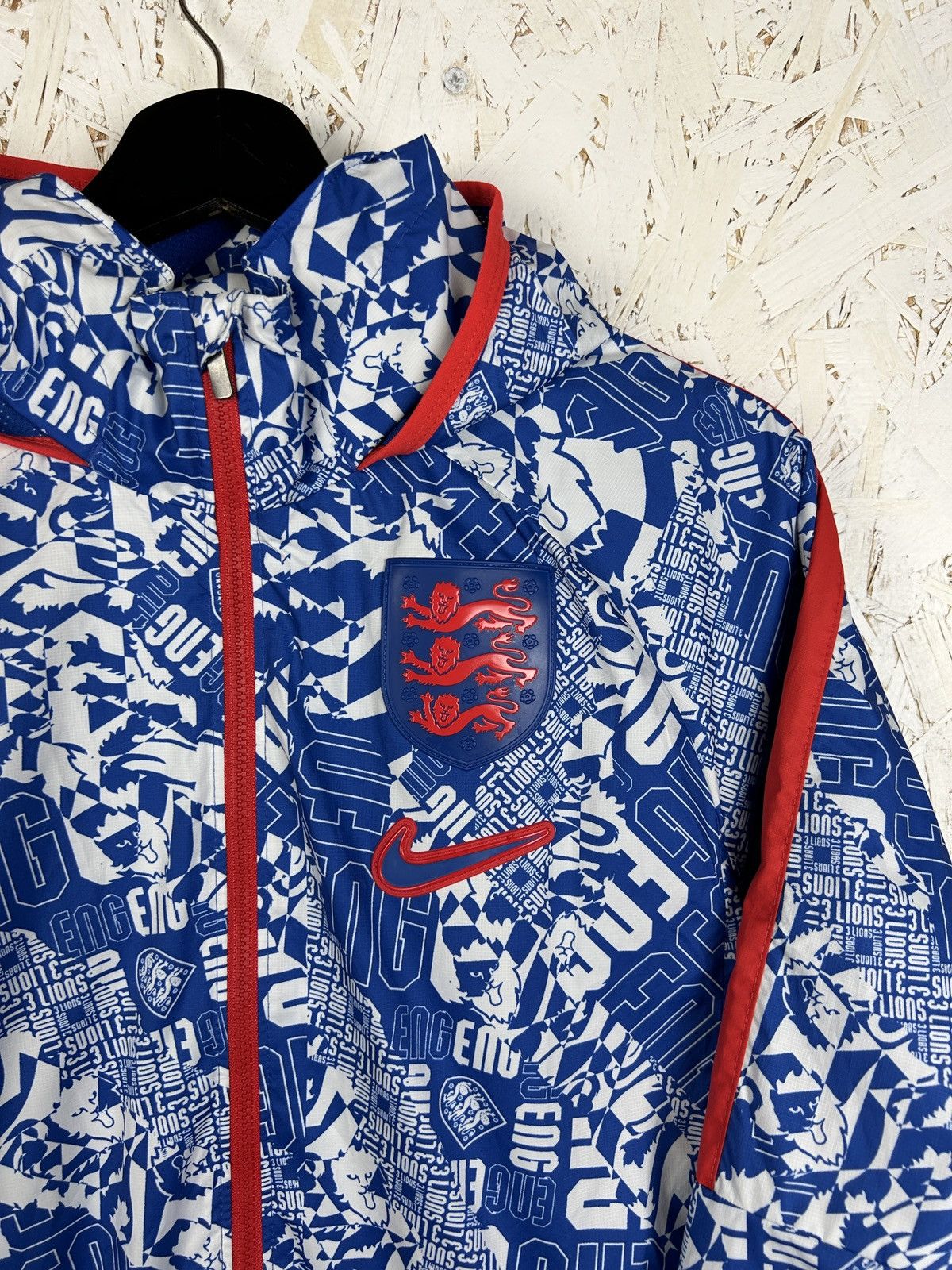 Nike Nike England All Weather AOP Training Football Jacket Blue S Size US S / EU 44-46 / 1 - 2 Thumbnail