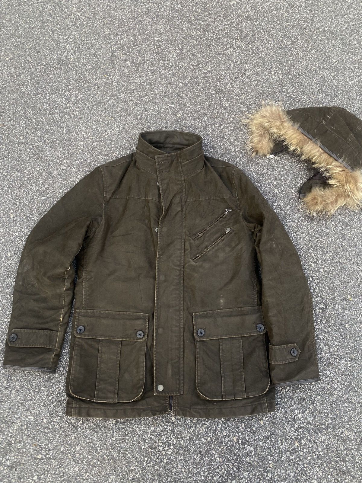 Le Grande Bleu (L.G.B.) Difference Rupert Parka Fur Hood Seditionaries Jacket Size US L / EU 52-54 / 3 - 2 Thumbnail