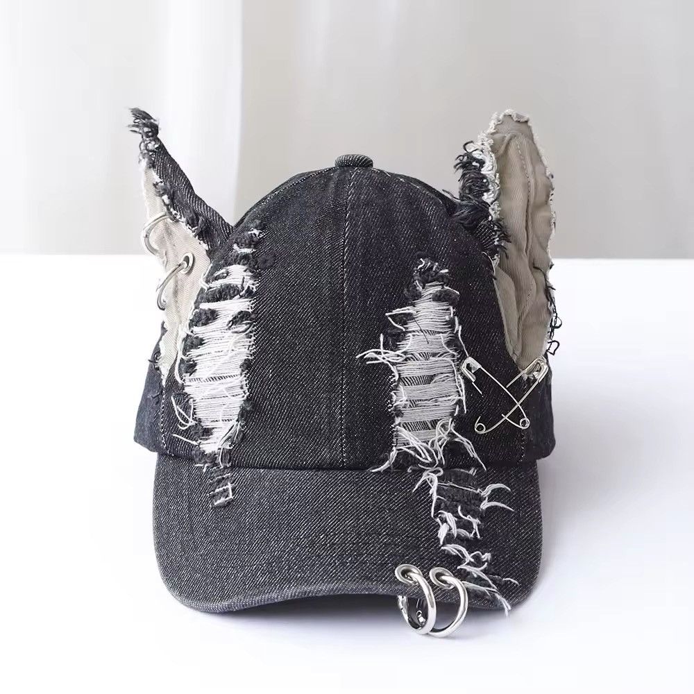 Vintage Rabbit Ears Jeans Baseball Hat Size ONE SIZE - 5 Thumbnail
