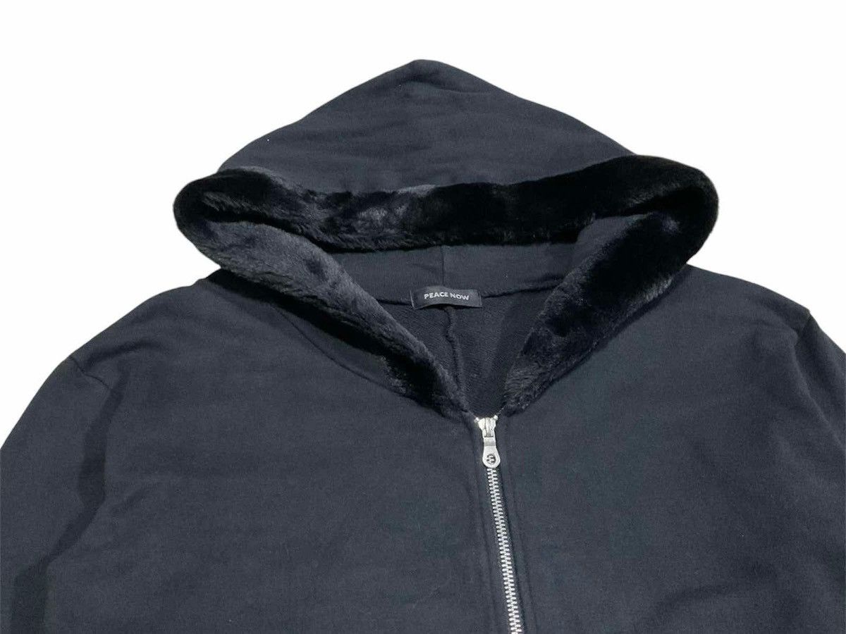 If Six Was Nine 🔥Sick Y2K Black Peace Now Fur Hoodie Studded Gothic LGB Size US L / EU 52-54 / 3 - 8 Thumbnail