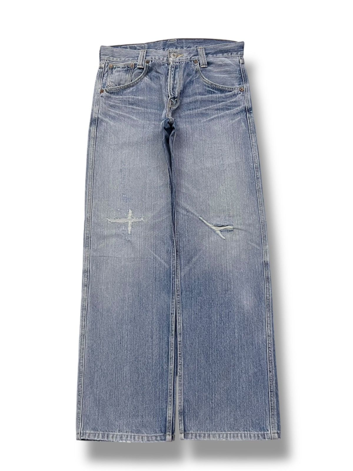 Levi's Baggy Vintage Levi’s 703 - Faded, Distressed Denim Size US 33 - 2 Thumbnail