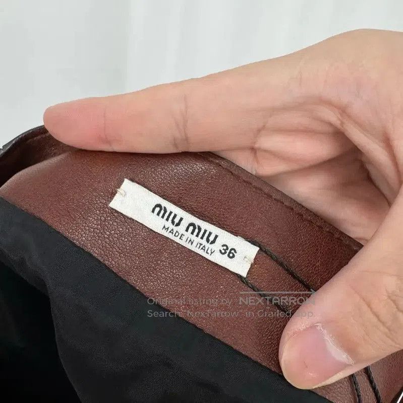 Miu Miu Miu Miu Brown Leather A. Size 24" / US 00 / IT 34 - 6 Thumbnail