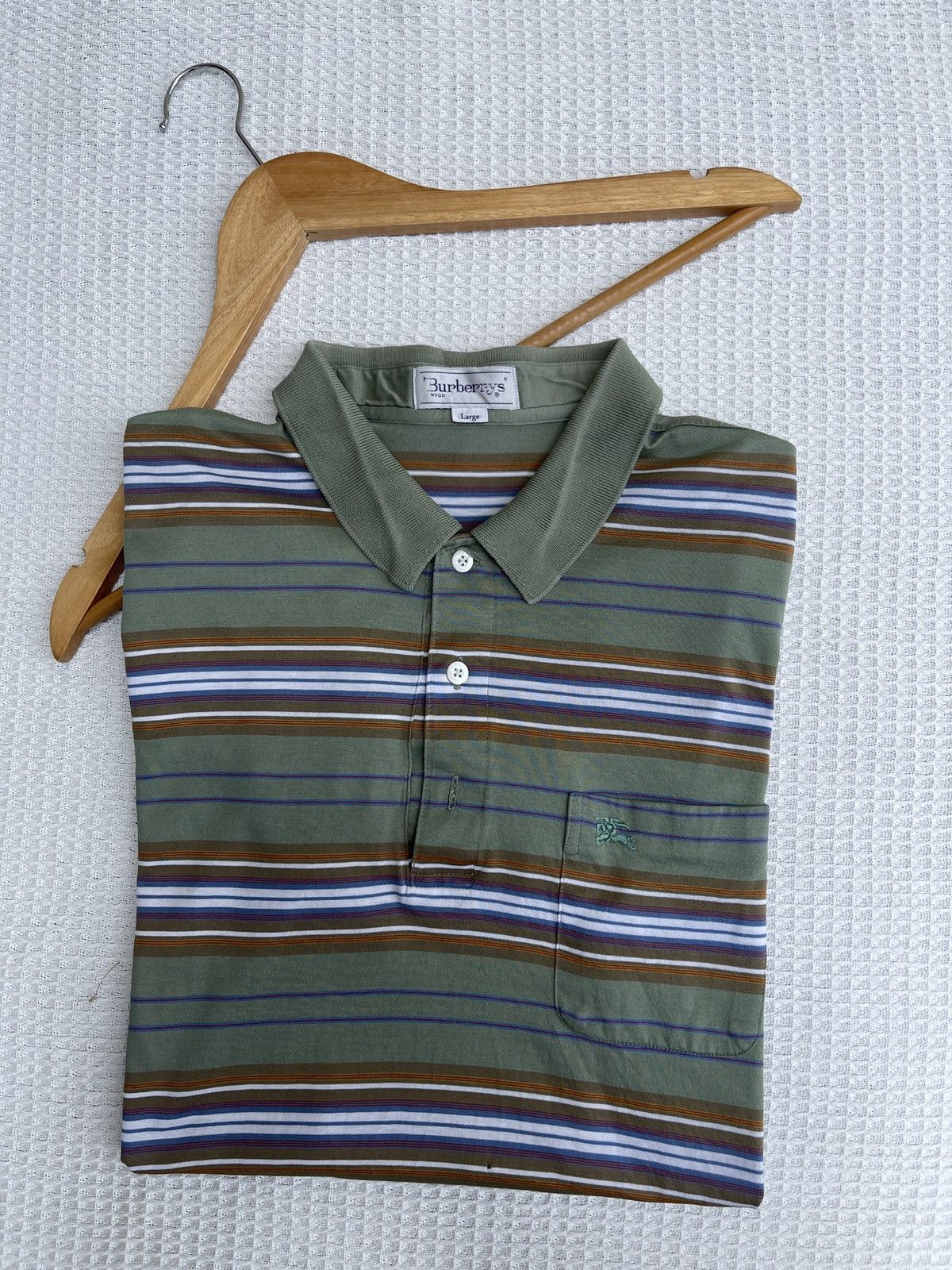 Burberry × OVER THE STRiPES × Vintage Last Drop🔥Rare🔥Vintage BURBERRY’S Polo Striped Shirt Size US M / EU 48-50 / 2 - 6 Thumbnail