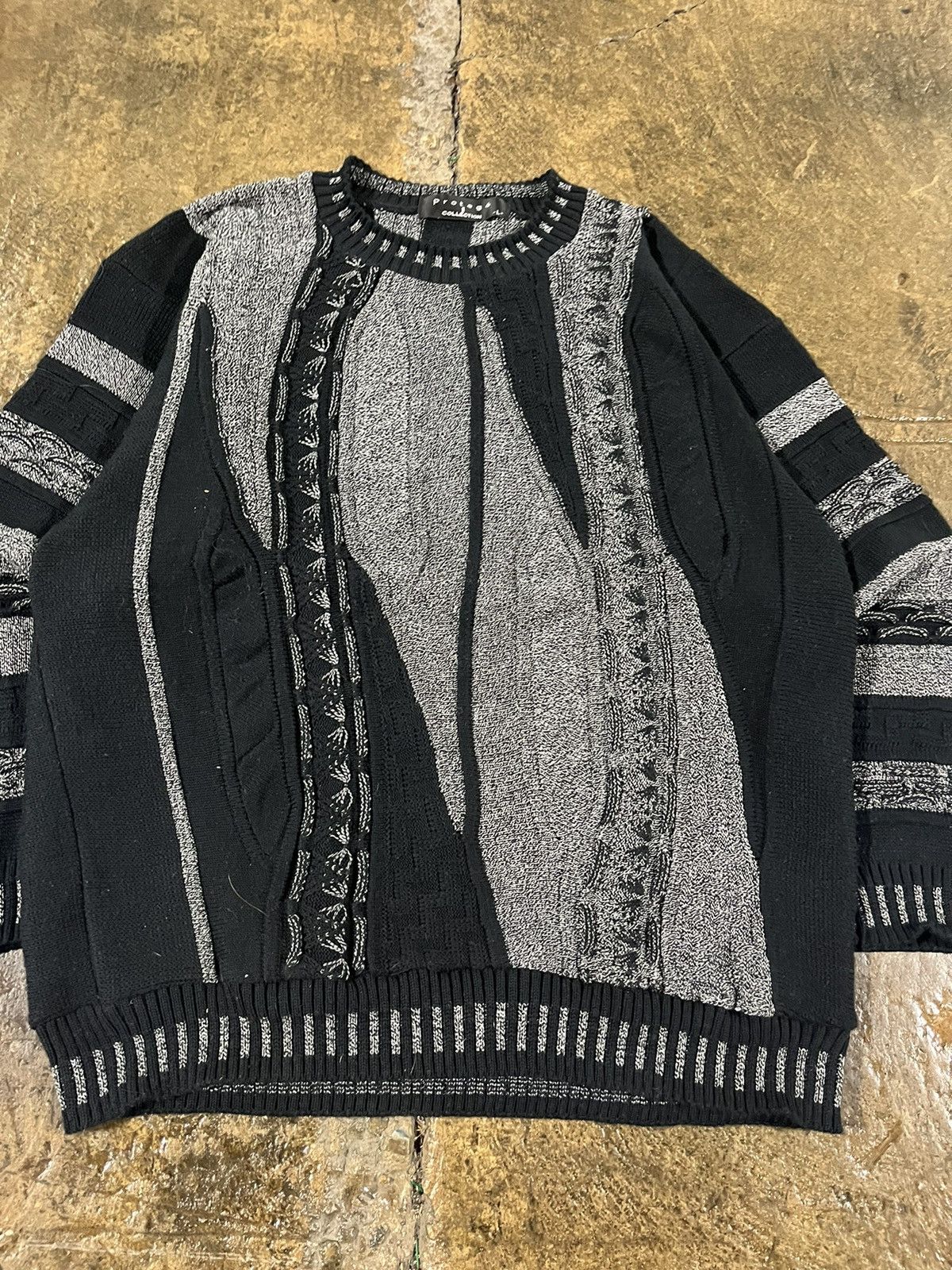 Coogi × Protege × Vintage Crazy Vintage Coogi Style 3D Knit Pattern Sweater Art Biggie Size US L / EU 52-54 / 3 - 2 Thumbnail