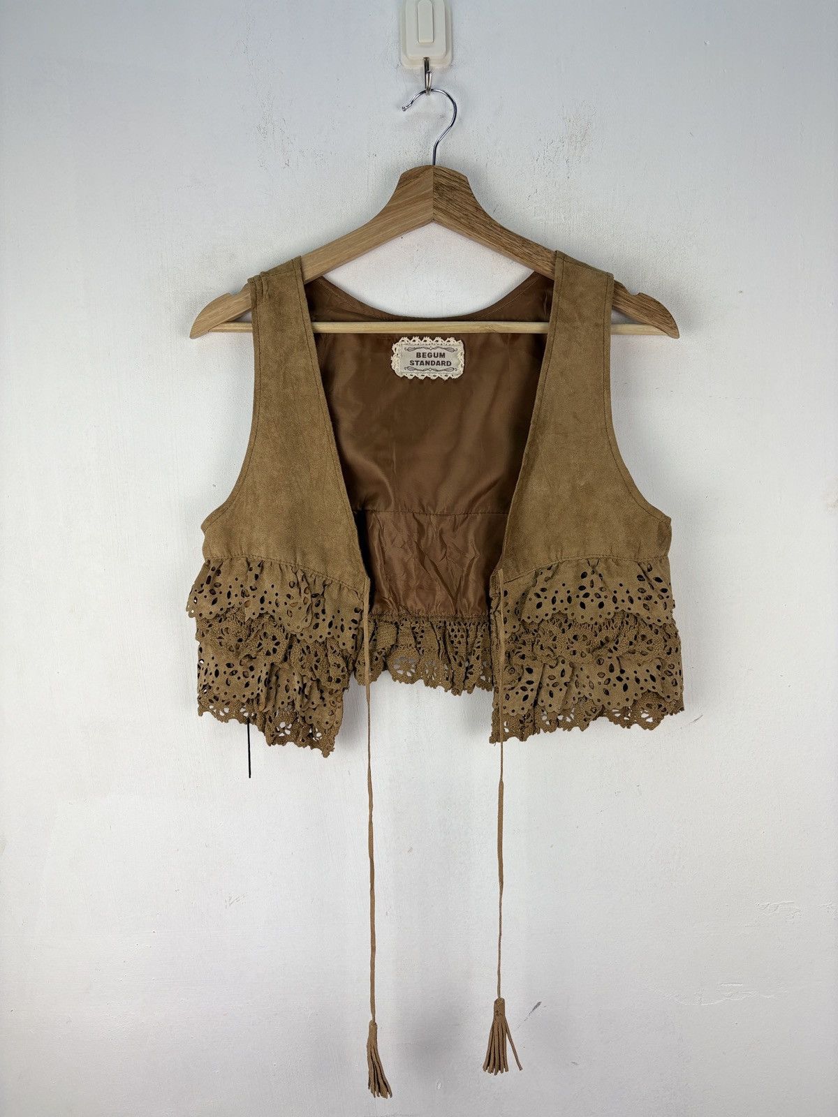 Japanese Brand Rare!! Vintage Begum Velvet Vest Jacket Shag Shaggy Size S / US 4 / IT 40 - 2 Thumbnail