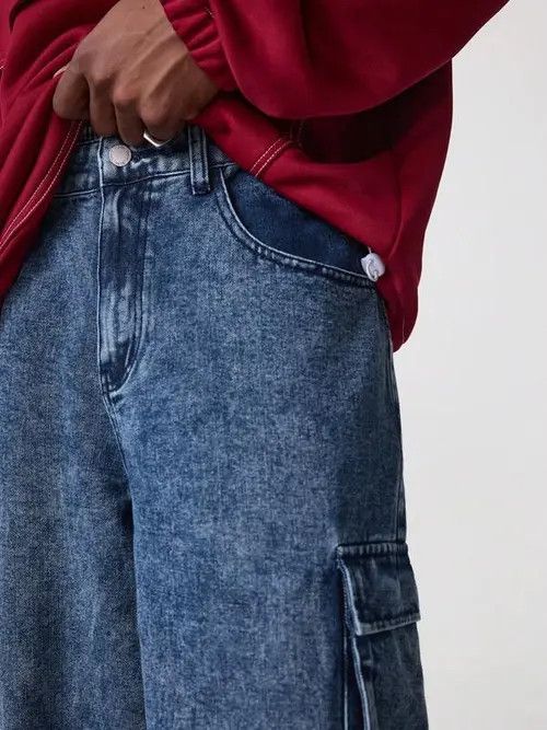 Designer Kusuno x Hoshi y2k baggy cargo hiphop Faded pants Size US 32 / EU 48 - 2 Thumbnail