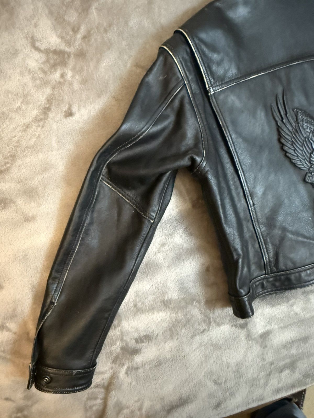 Harley Davidson Woman’s Harley Davidson Trucker/Motoclcle Jacket Blk Lg VTG Size L / US 10 / IT 46 - 11 Thumbnail