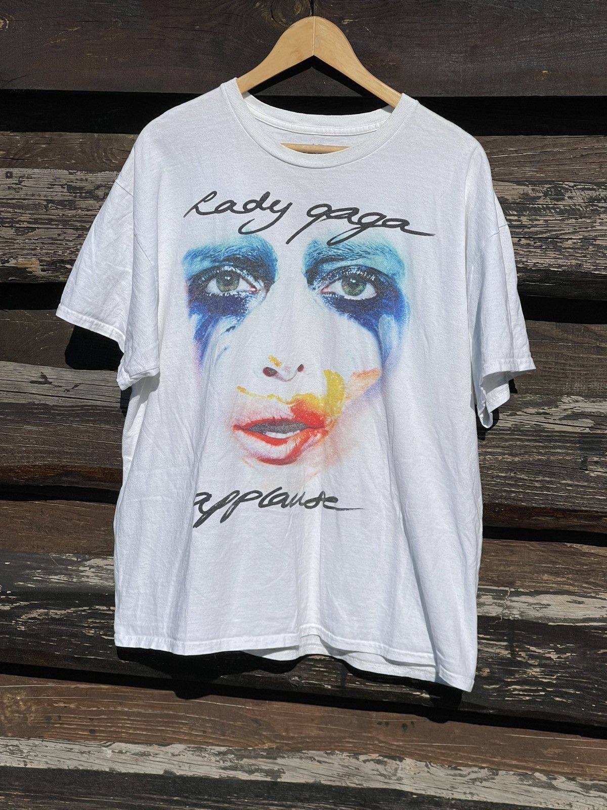 Band Tees Lady Gaga Applause Art white t-shirt tee Size US XL / EU 56 / 4 - 2 Thumbnail
