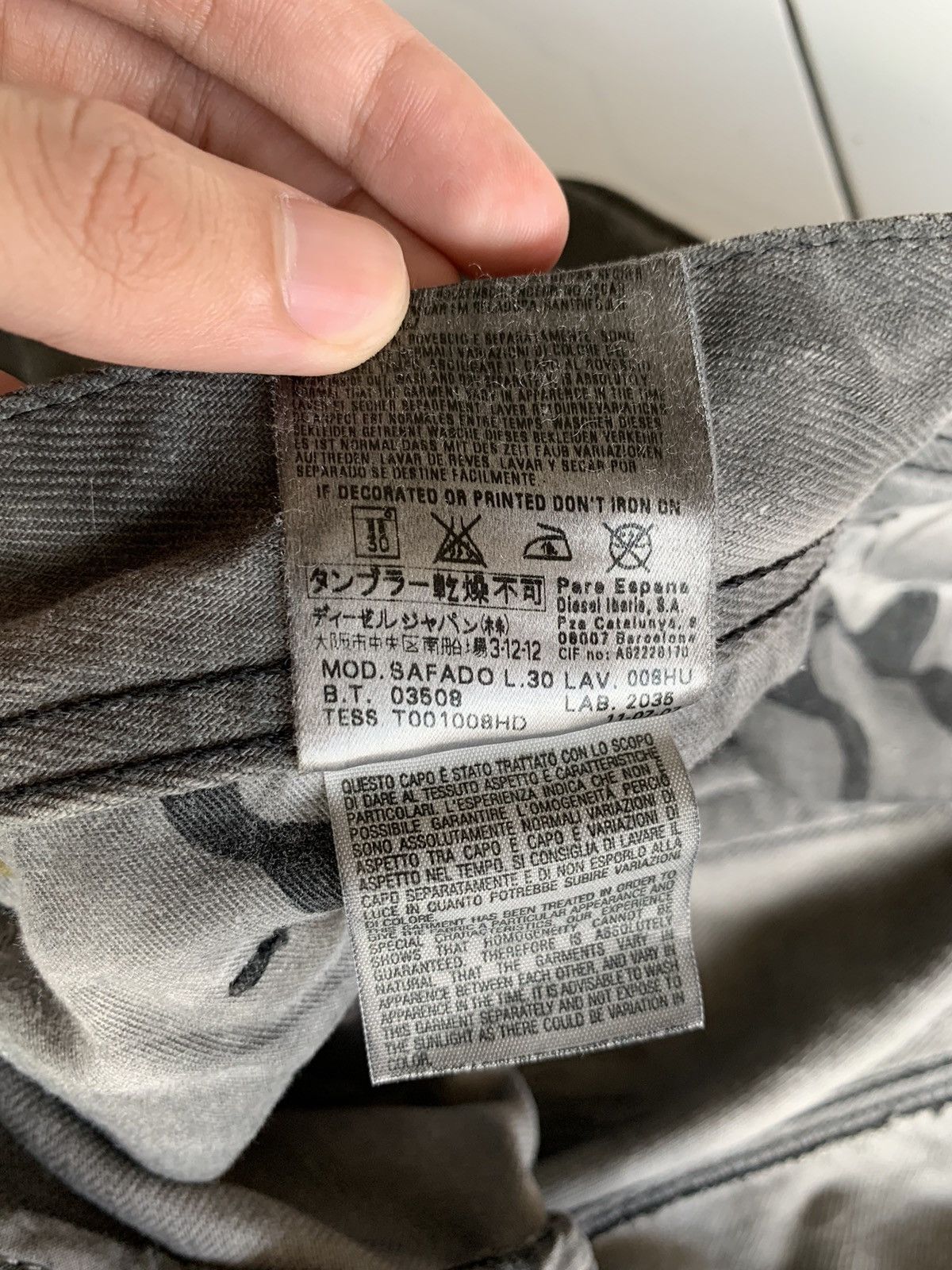 If Six Was Nine × Japanese Brand DIESEL SAFADO PUNK STYLE DISTRESSED DENIM MADE IN ITALY☠️ Size US 33 - 23 Thumbnail