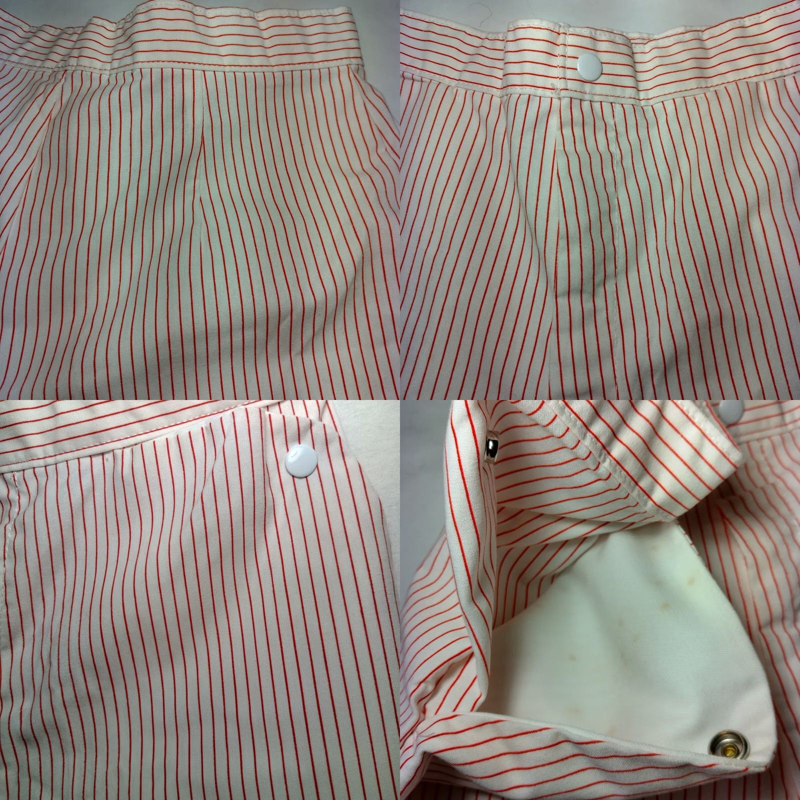 Vintage VINTAGE 1960s Shorts Women Size 11 White Red Striped Snap Pockets Hong Kong READ Size 32" / US 10 / IT 46 - 8 Thumbnail