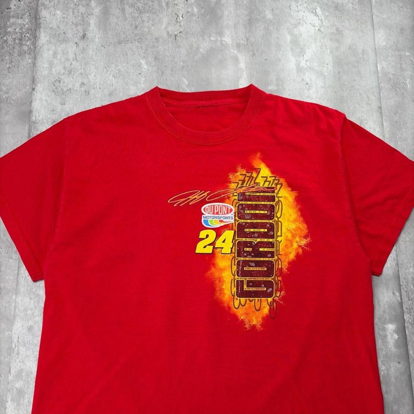NASCAR Vintage Red Jeff Gordon 24 DuPont NASCAR Racing T Shirt Size US L / EU 52-54 / 3 - 3 Thumbnail