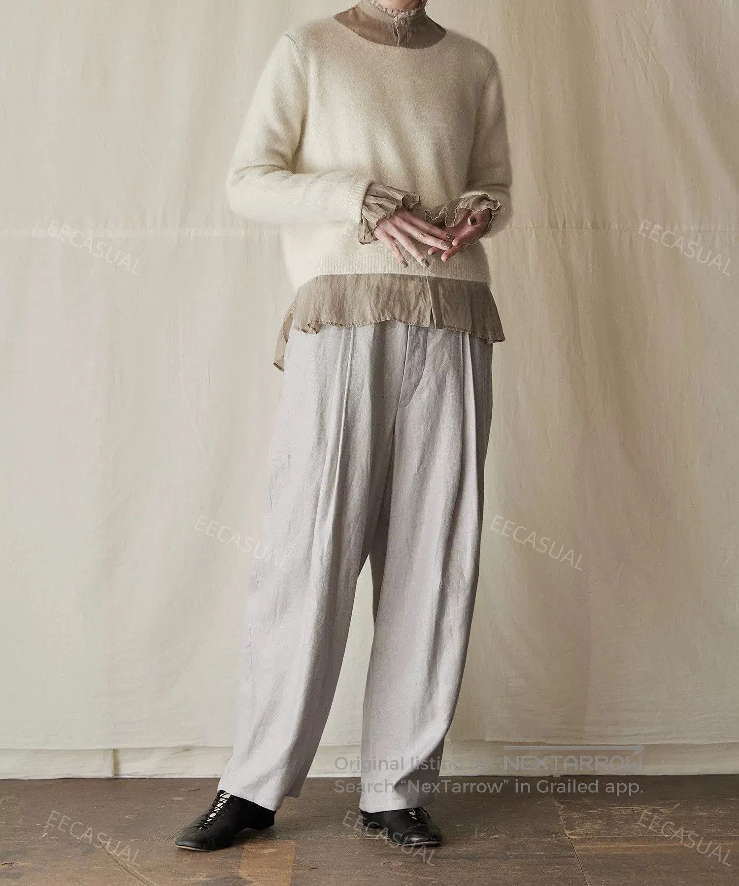 KIJIMA TAKAYUKI Suzuki Takayuki Red Wide-Legged Pants. Size US 30 / EU 46 - 5 Thumbnail