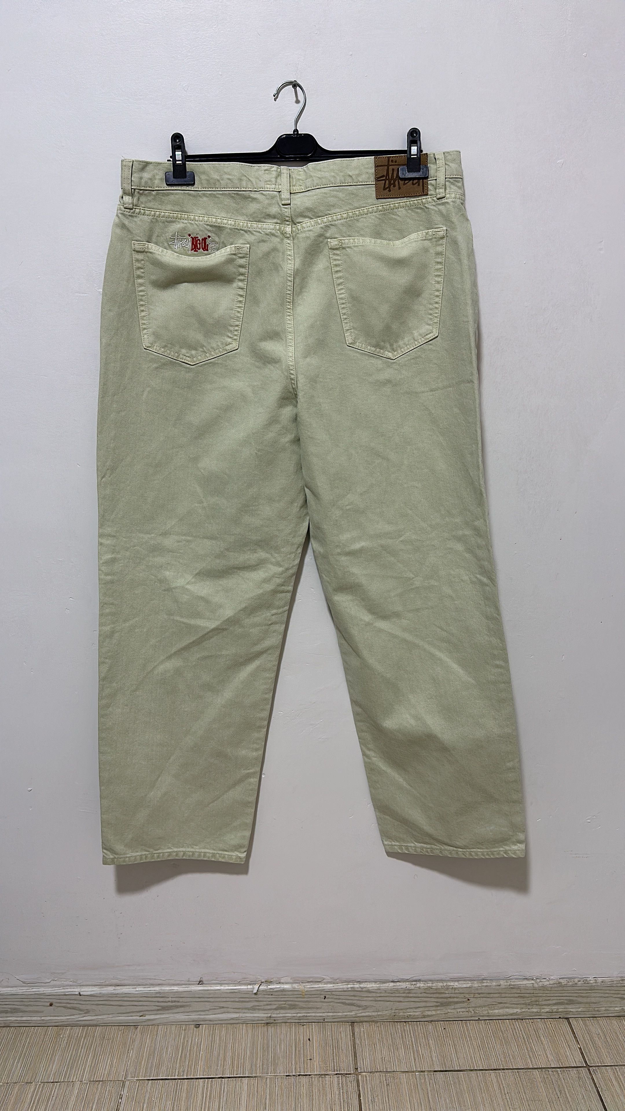 Stussy × Vintage Stüssy Big Ol Jean Cream Size 38 Size US 38 / EU 54 - 2 Thumbnail