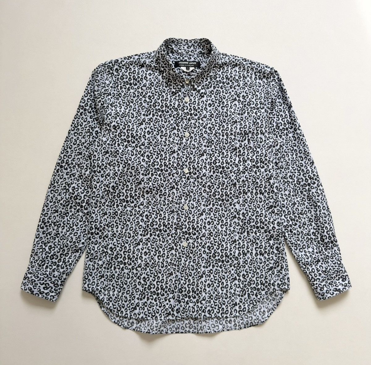 Comme des Garcons White / Blue Striped Leopard Print Shirt Size US S / EU 44-46 / 1 - 16 Thumbnail