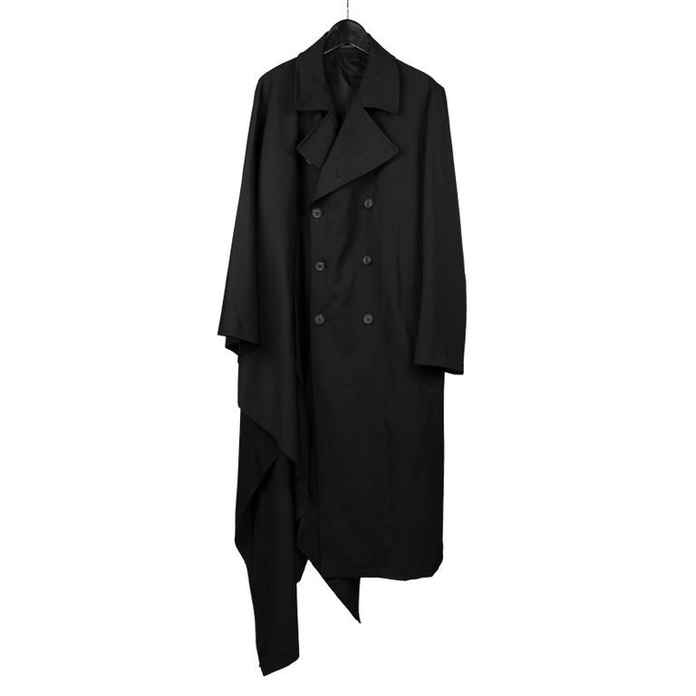 Yohji Yamamoto Yohji Yamamoto Pour Homme - Asymmetric Right Cape Coat Size US S / EU 44-46 / 1 - 12 Thumbnail