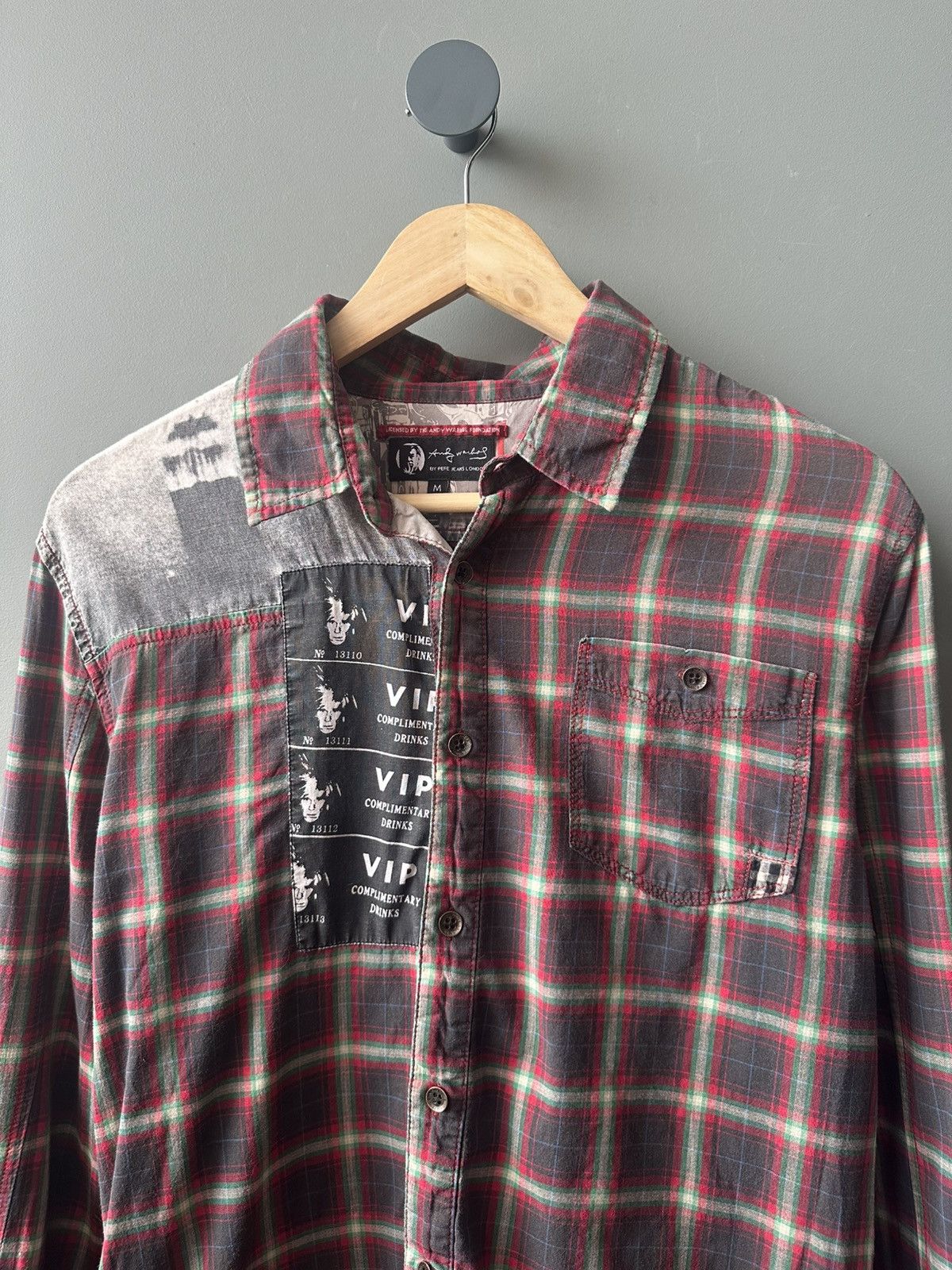 Pepe Jeans Pepe Jeans London Andy Warhol Queen Patchwork Check Shirt Size US M / EU 48-50 / 2 - 2 Thumbnail
