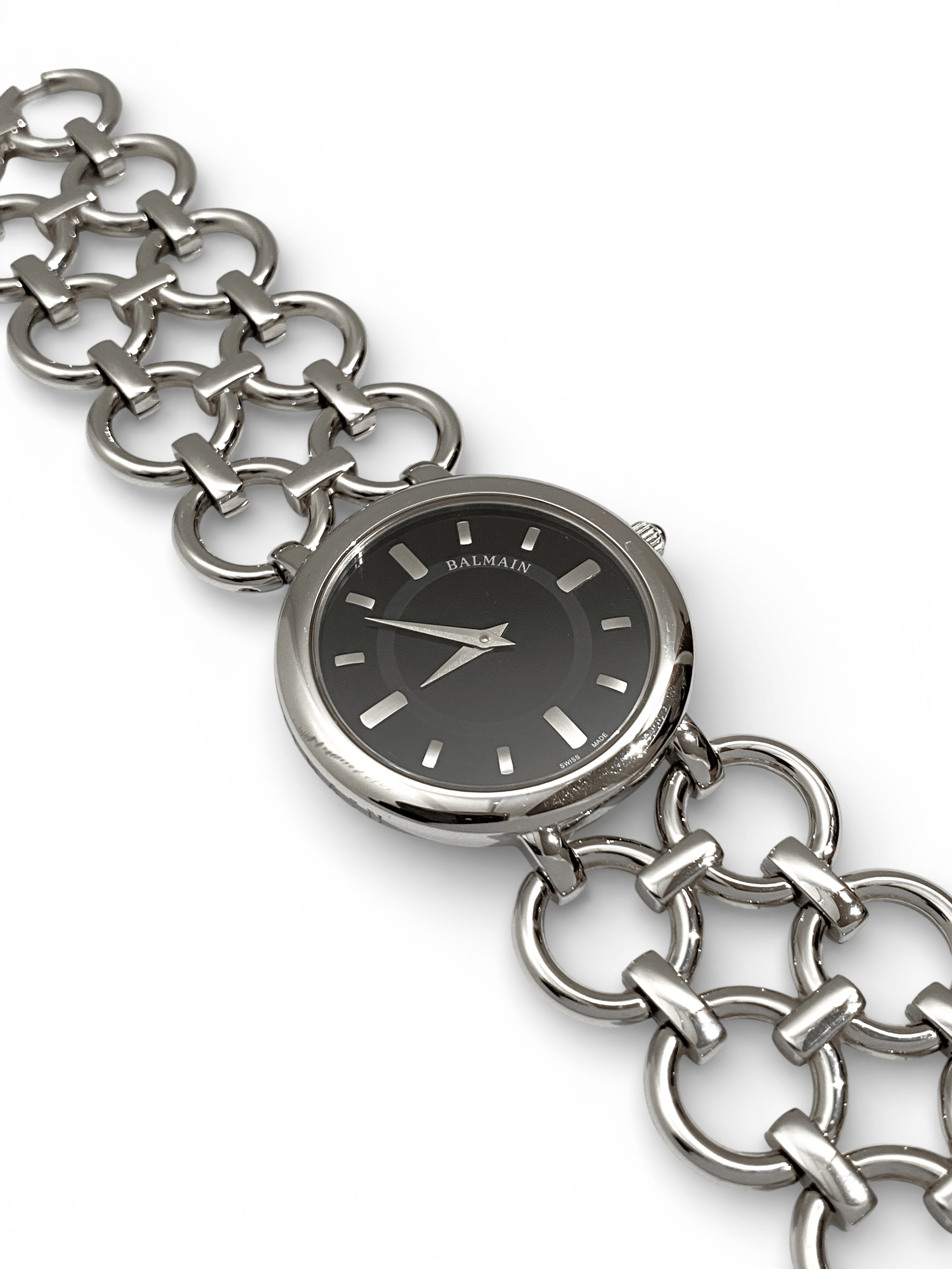 Balmain Balmain Logo Round Chain Strap Quartz Wrist Watch Y2K Size ONE SIZE - 4 Thumbnail