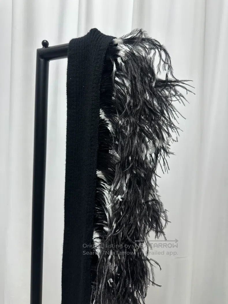 Dries Van Noten DRIES VAN NOTEN Ostrich Feather Patchwork Scarf Size ONE SIZE - 2 Thumbnail