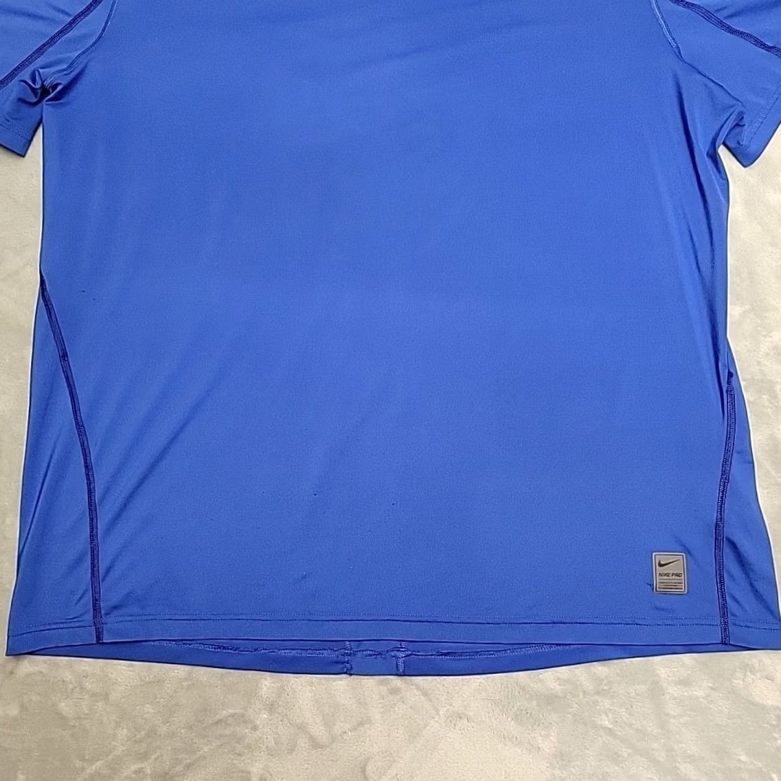 Nike Nike Pro Shirt Mens 2XL Blue TEE Athletic Dri Fit Short Sleeve Crew Neck Polyester Blend Logo Size US XXL / EU 58 / 5 - 2 Thumbnail