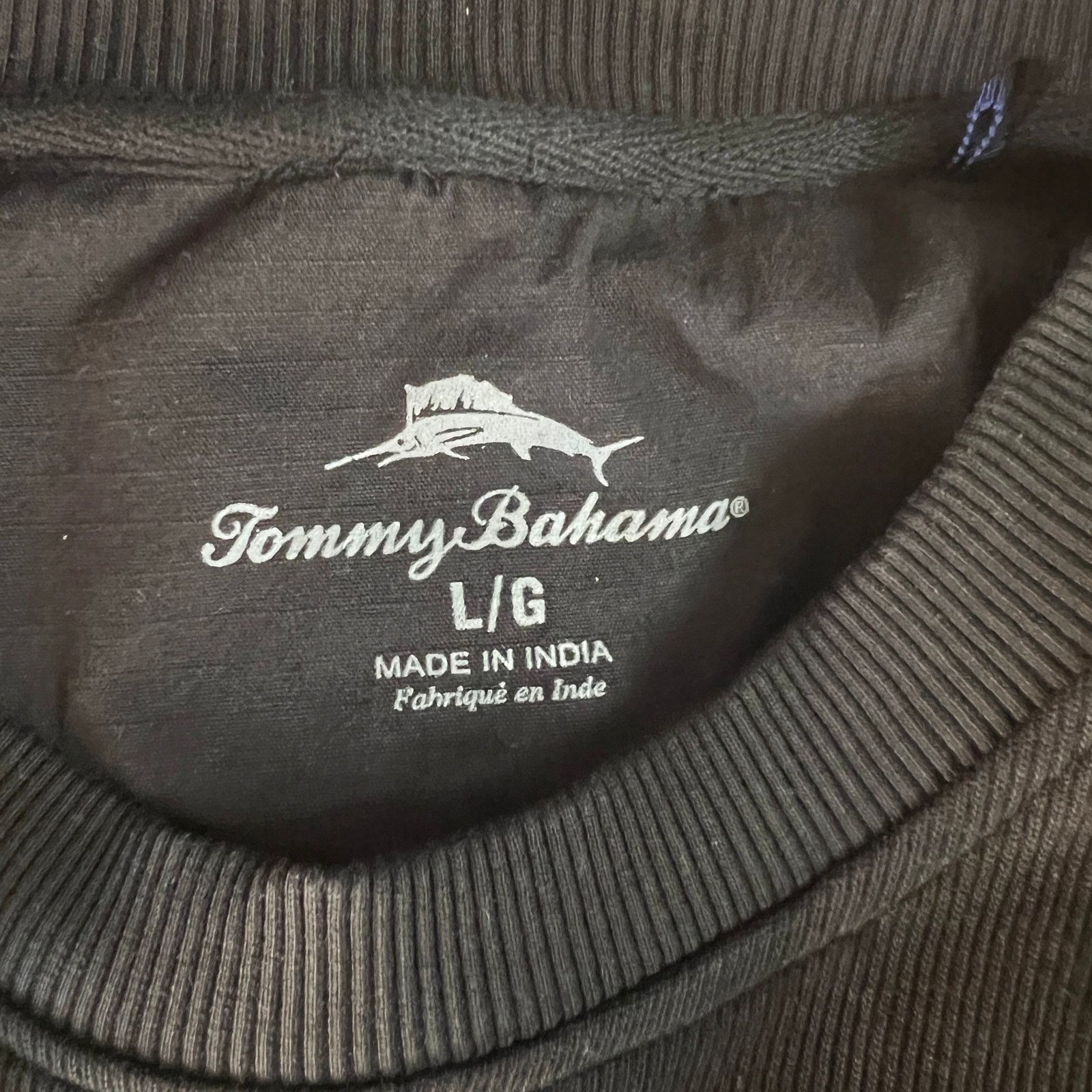 Tommy Bahama Tommy Bahama Crewneck Cotton Sweatshirt Black Size Large L Size US L / EU 52-54 / 3 - 4 Thumbnail